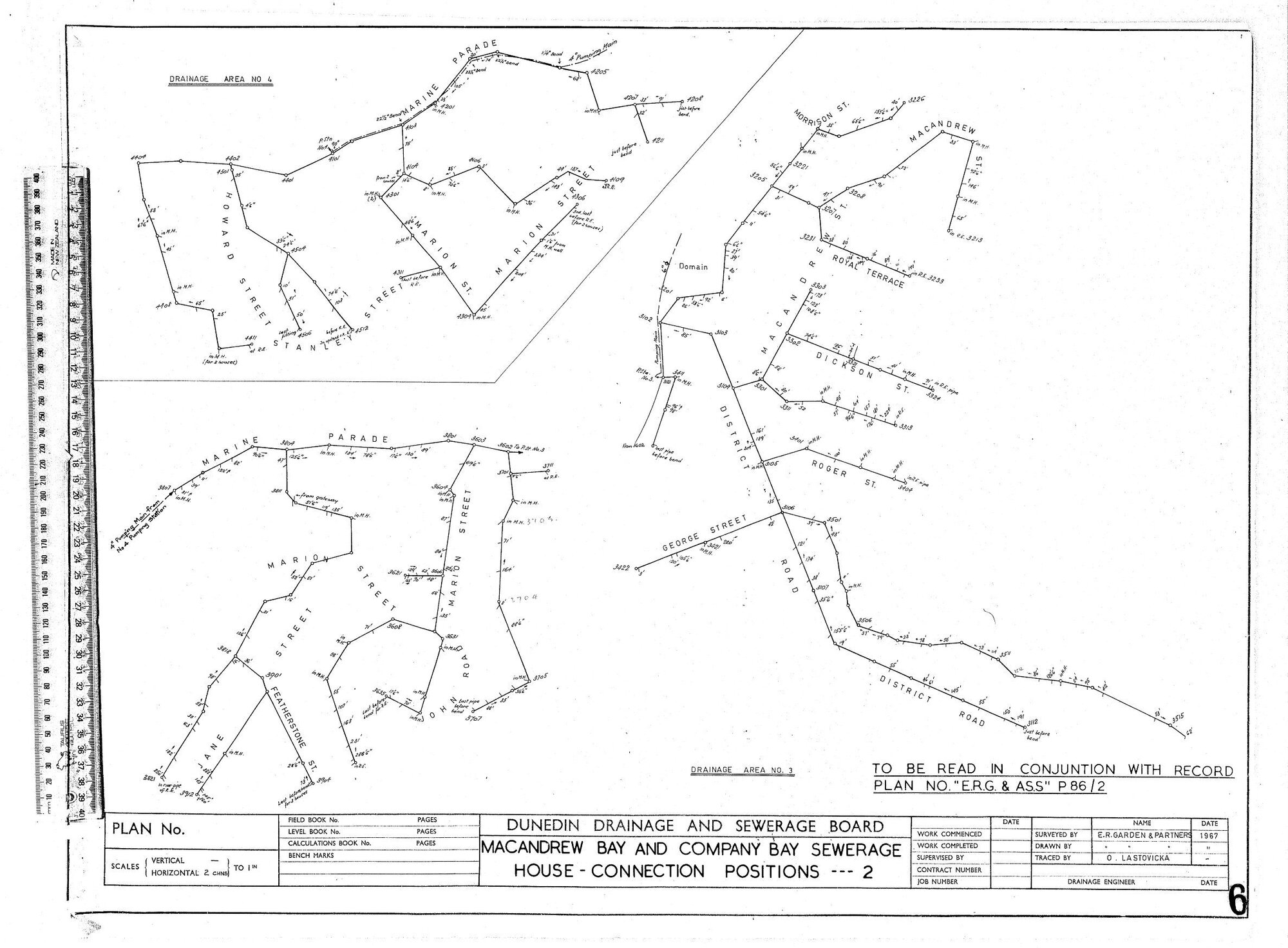 MACANDREW BAY AND COMPANY BAY SEWERAGE HOUSE - CONNECTION POSITIONS - 2