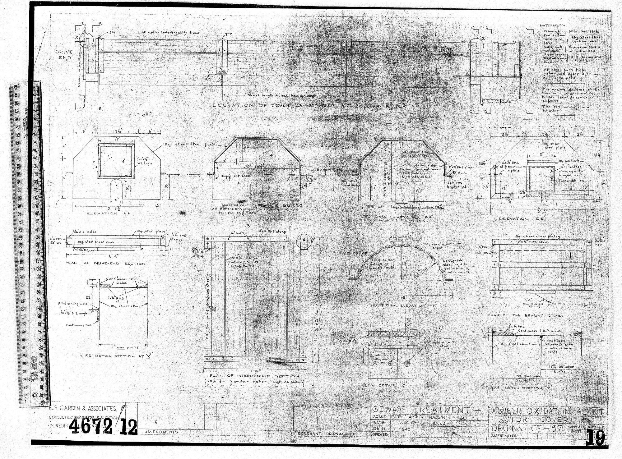 PASVEER OXIDATION PLANT ROTOR COVER 