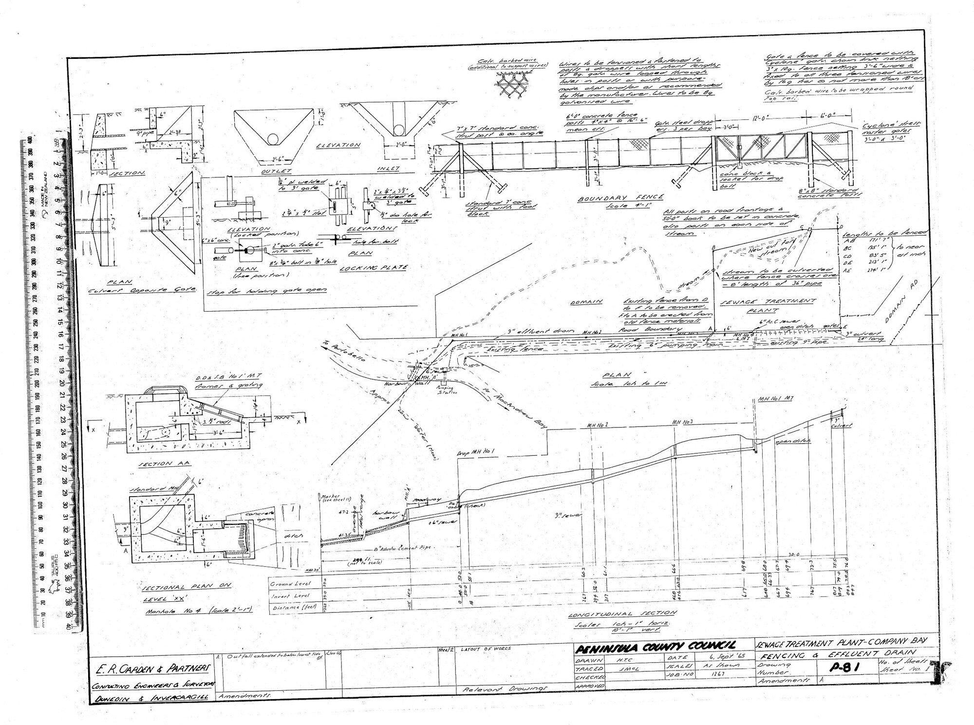 SEWAGE TREATMENT PLANT - COMPANY BAY - FENCING &amp; EFFLUENT DRAIN