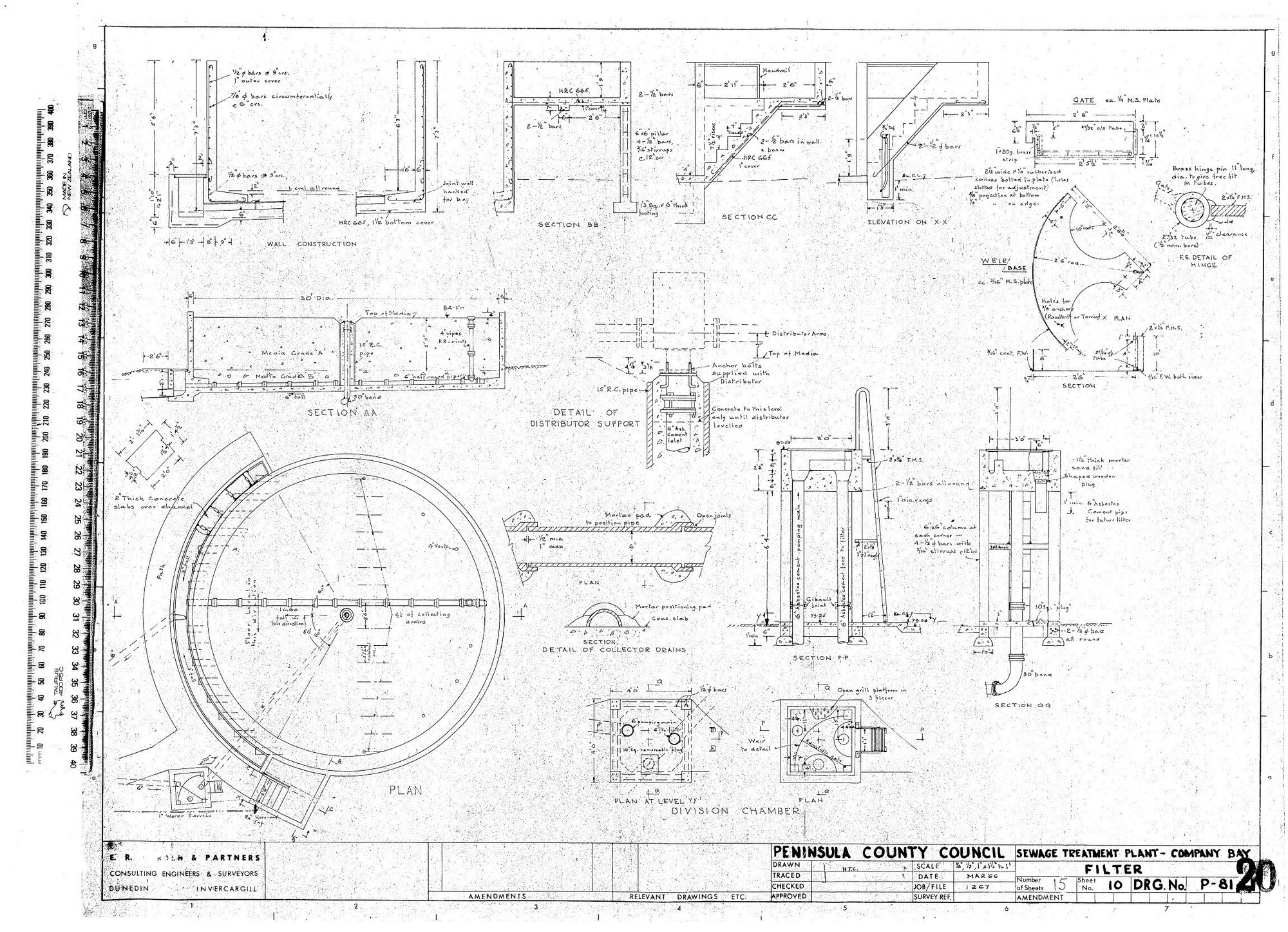 SEWAGE TREATMENT PLANT - COMPANY BAY - FILTER