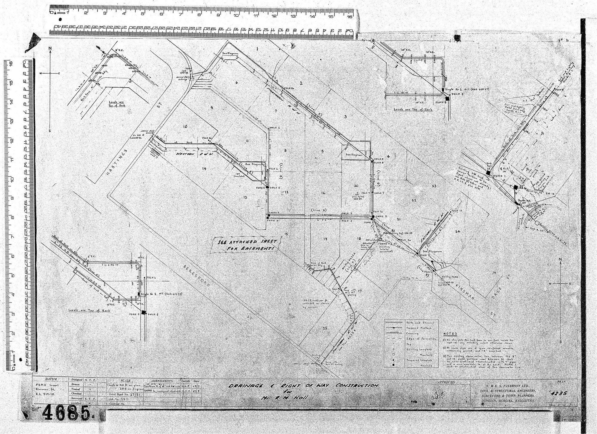 DRAINAGE &amp; RIGHT OF WAY CONSTRUCTION FOR MR. R.M. HALL