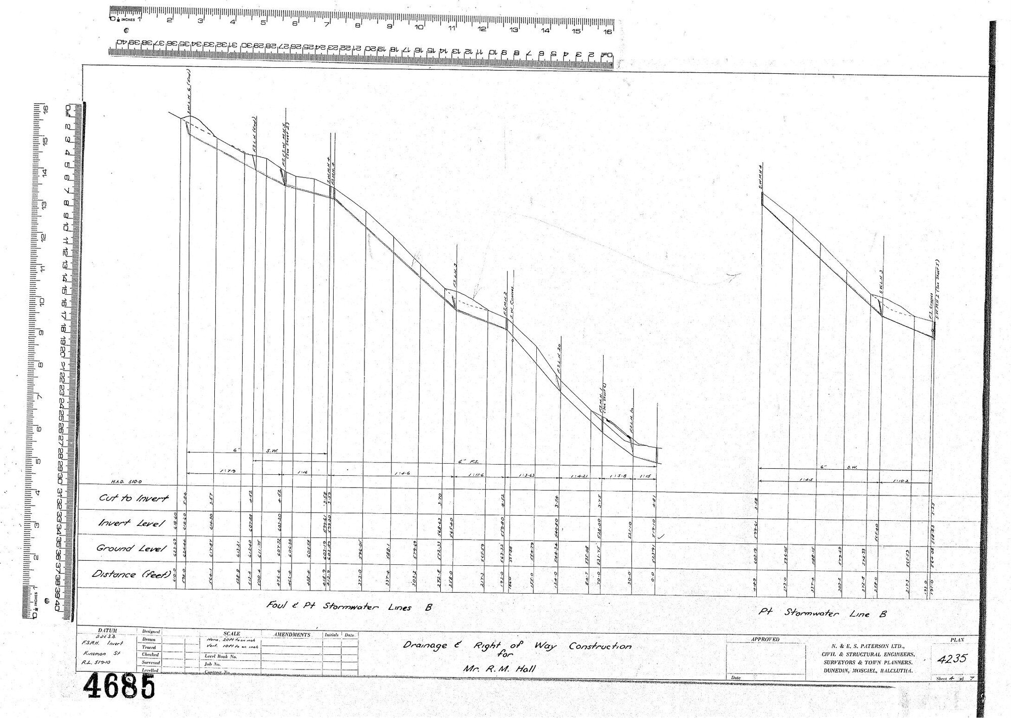 DRAINAGE &amp; RIGHT OF WAY CONSTRUCTION FOR MR. R.M. HALL