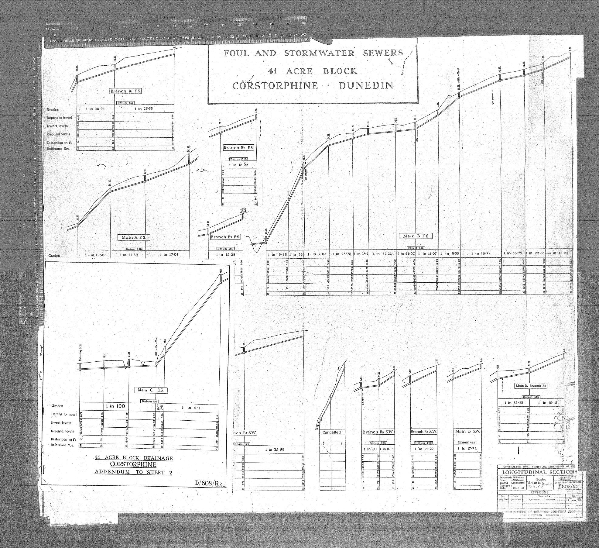 FOUL &amp; STORMWATER SEWERS &ndash; 41 ACRE BLOCK &ndash; CORSTORPHINE, DUNEDIN
