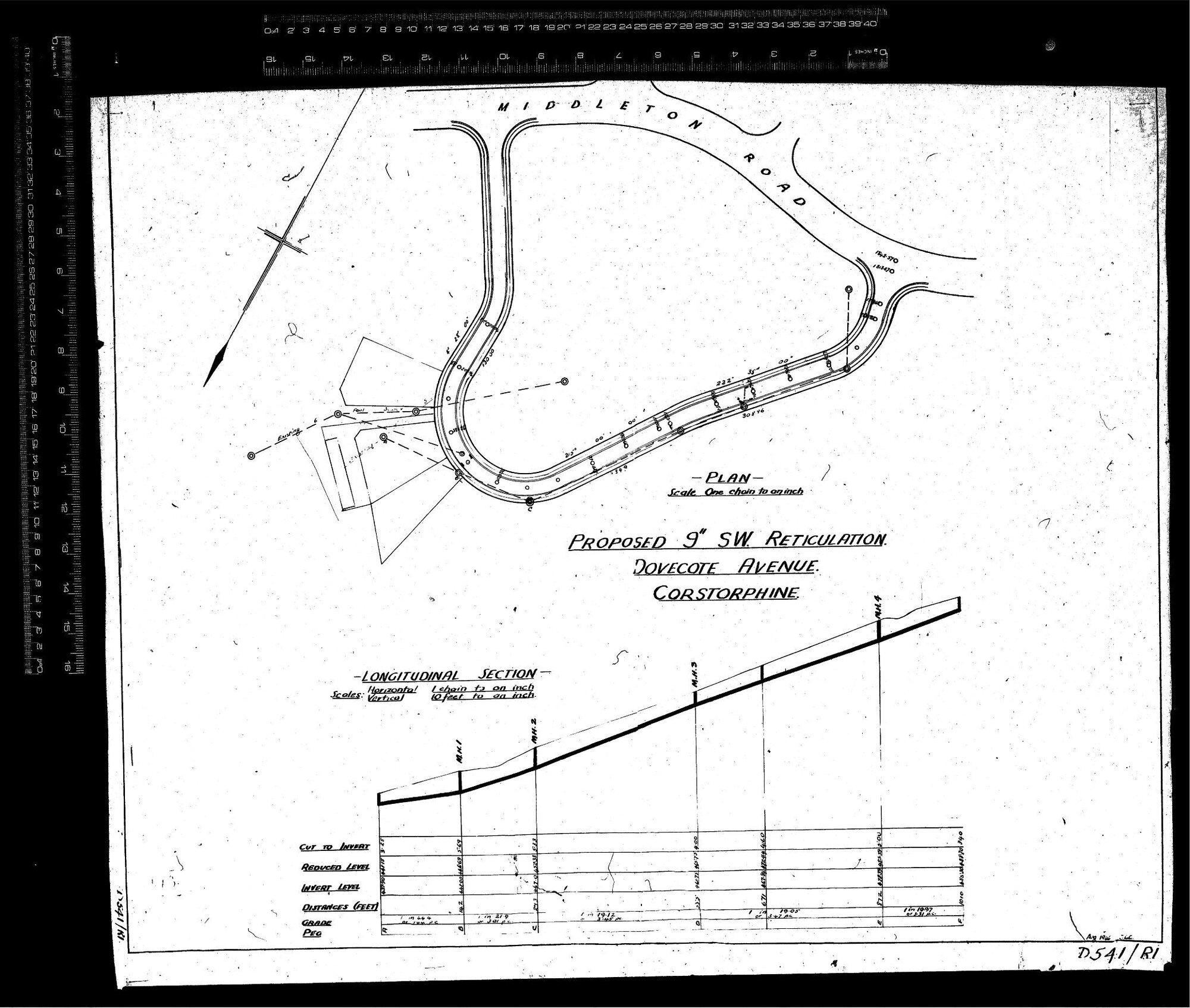 PROPOSED 9'' SW. RETICULATION &ndash; DOVECOTE AVENUE, CORSTORPHINE