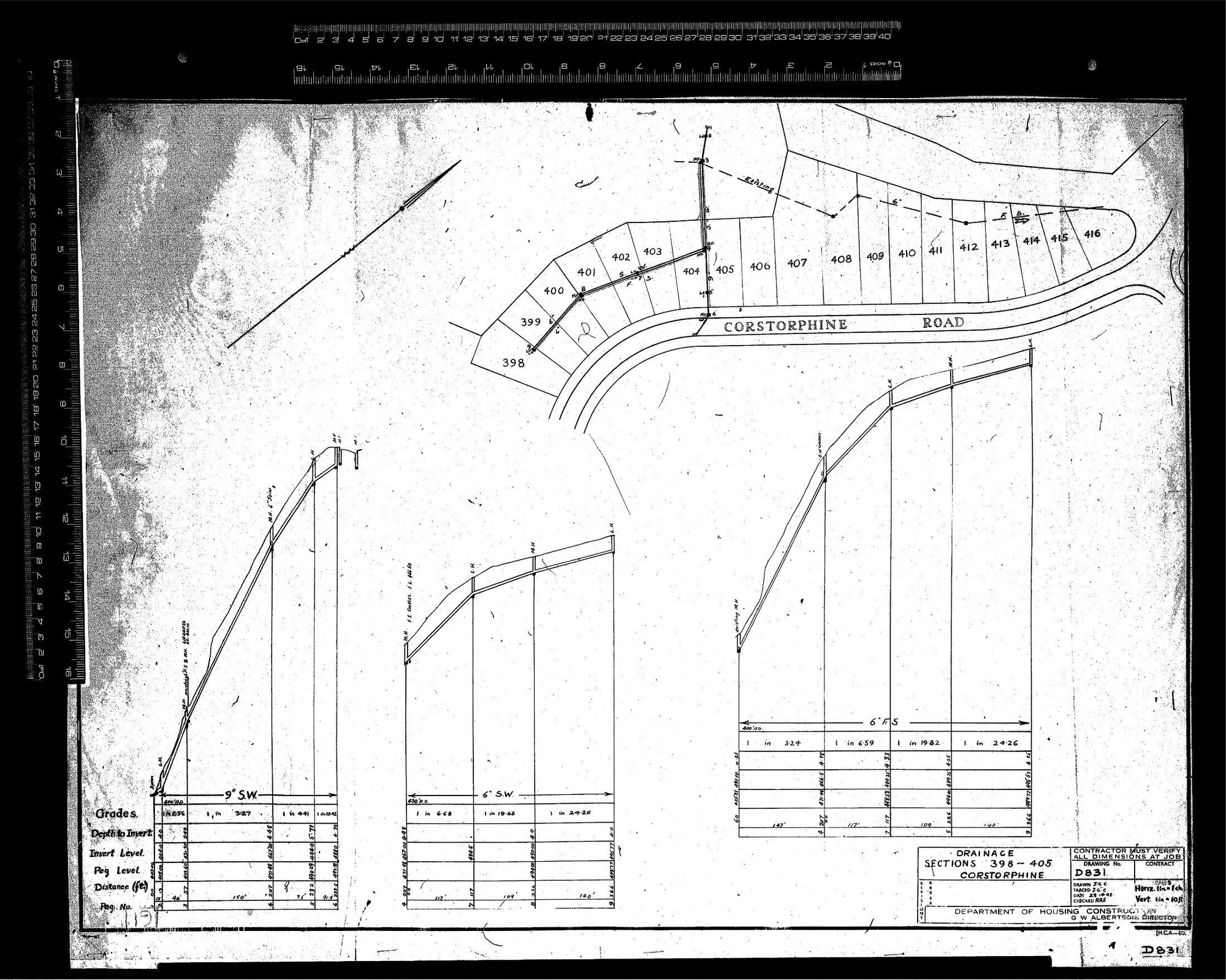 DRAINAGE SECTIONS 398-405 CORSTORPHINE