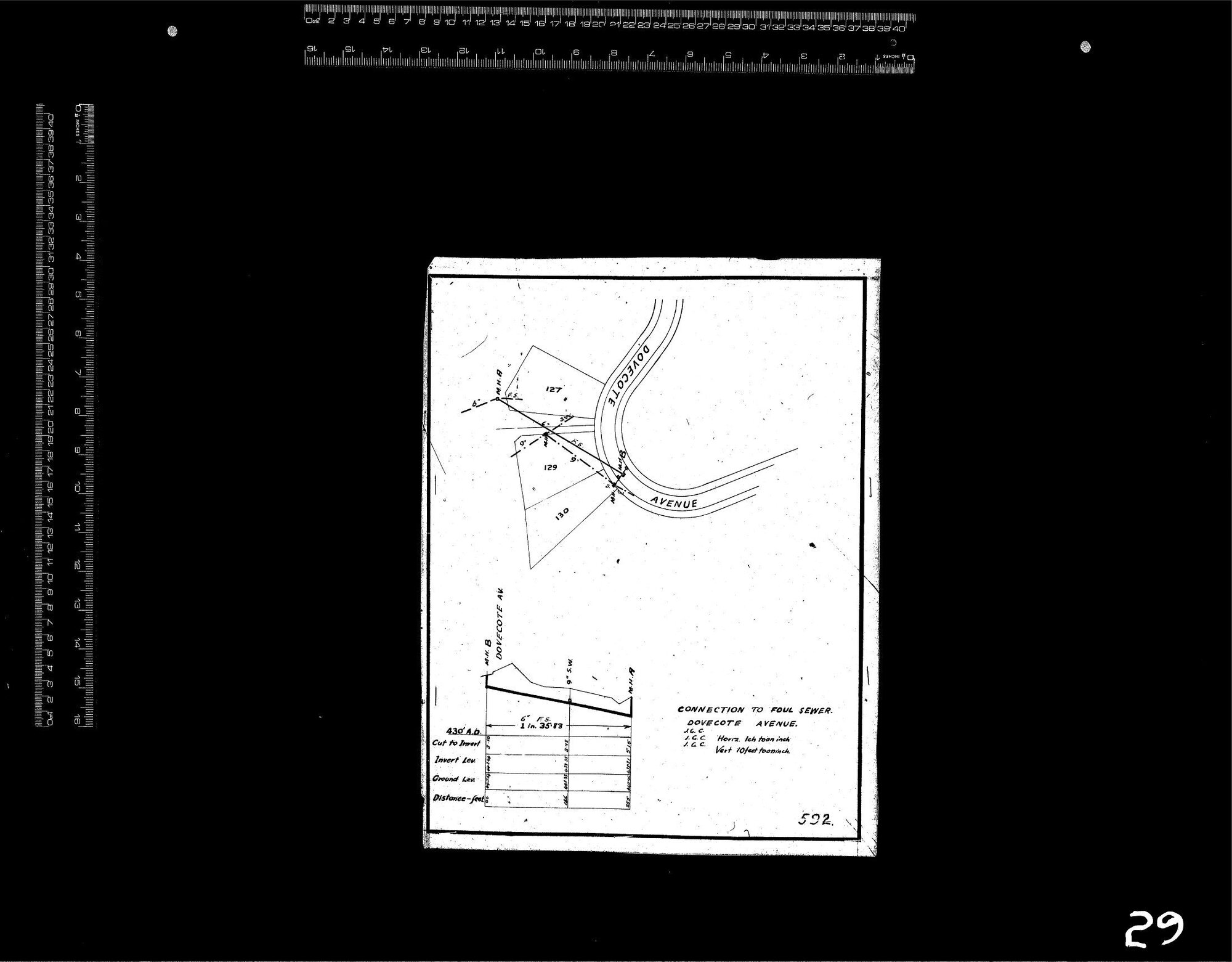 CONNECTION TO FOUL SEWER &ndash; DOVECOTE AVENUE