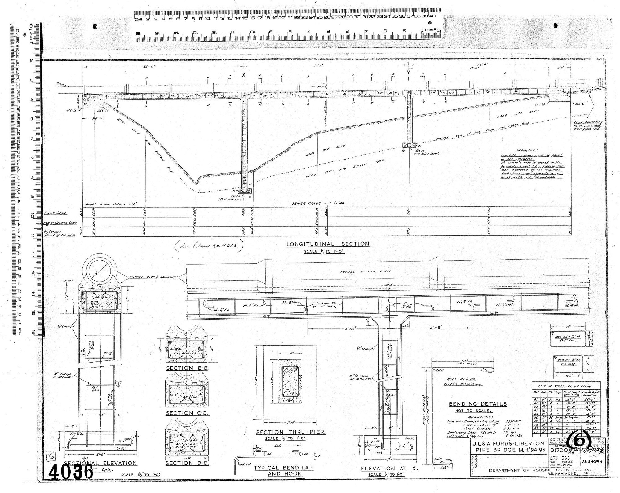 J.L. &amp; A. FORD'S &ndash; LIBERTON. PIPE BRIDGE M.H. 94-95