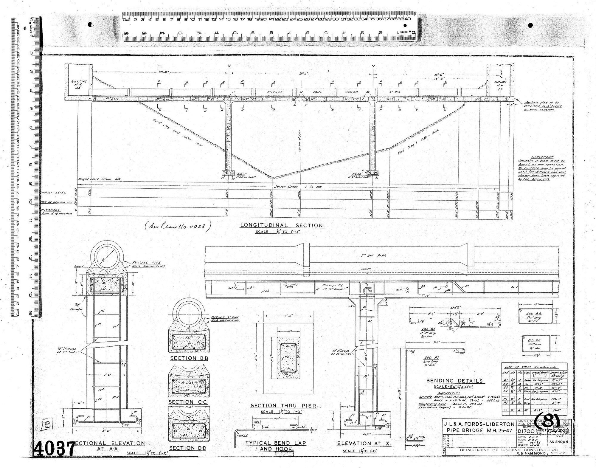 J.L. &amp; A. FORD'S &ndash; LIBERTON. PIPE BRIDGE M.H. 25-47