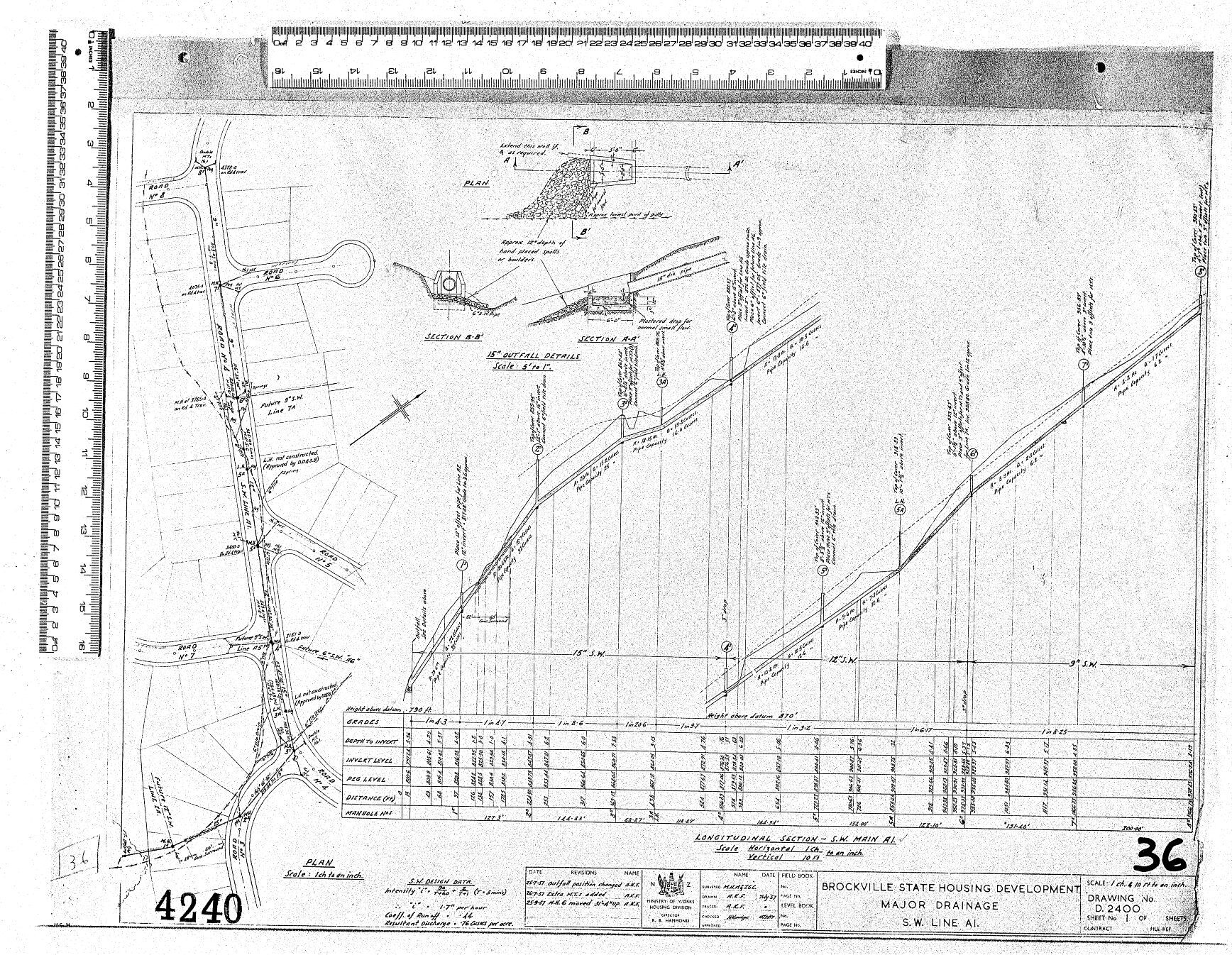 BROCKVILLE STATE HOUSING DEVELOPMENT &ndash; MAJOR DRAINAGE &ndash; S.W. LINE A1