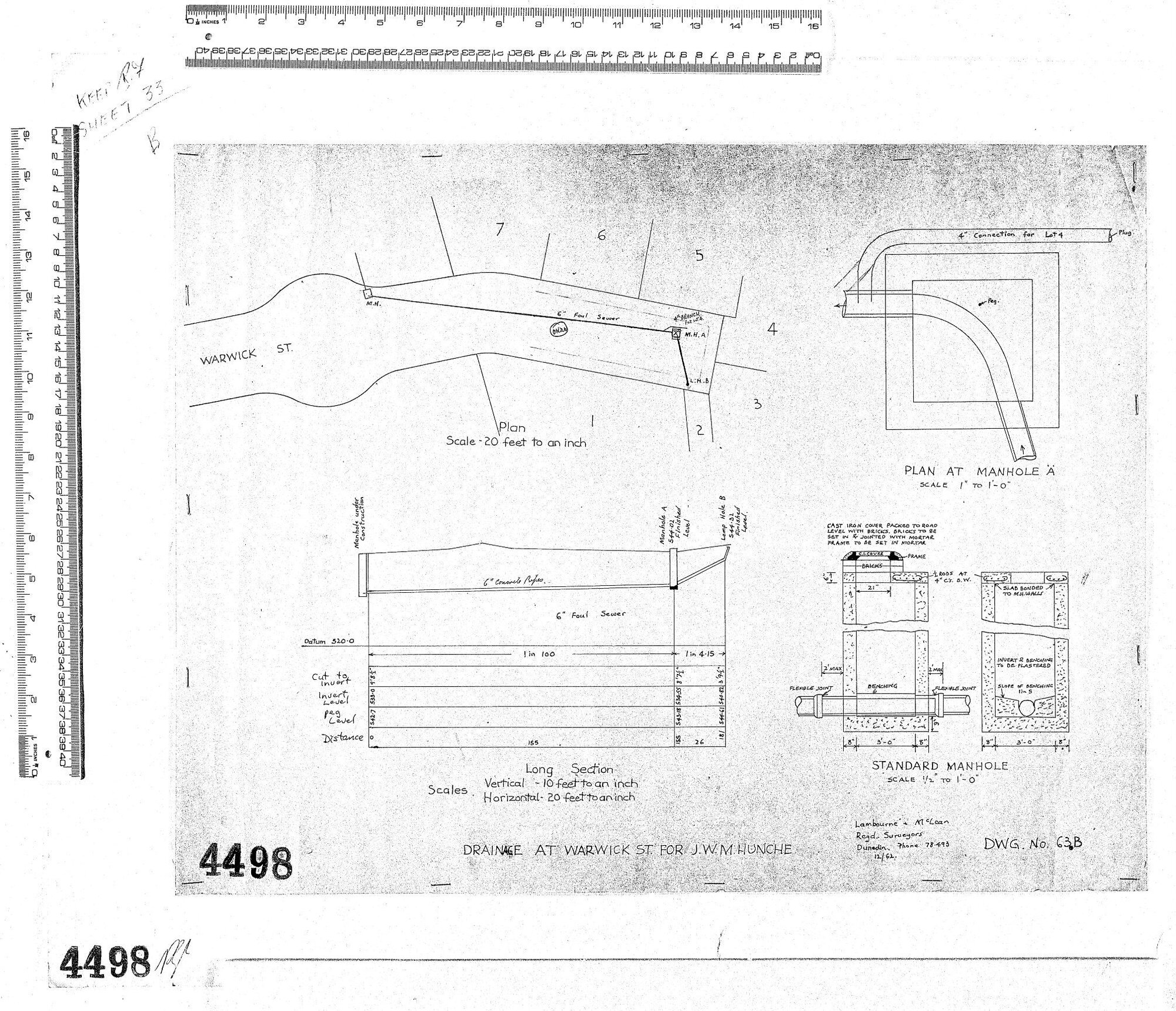 DRAINAGE AT WARWICK ST. FOR J.W.MHUNCHE