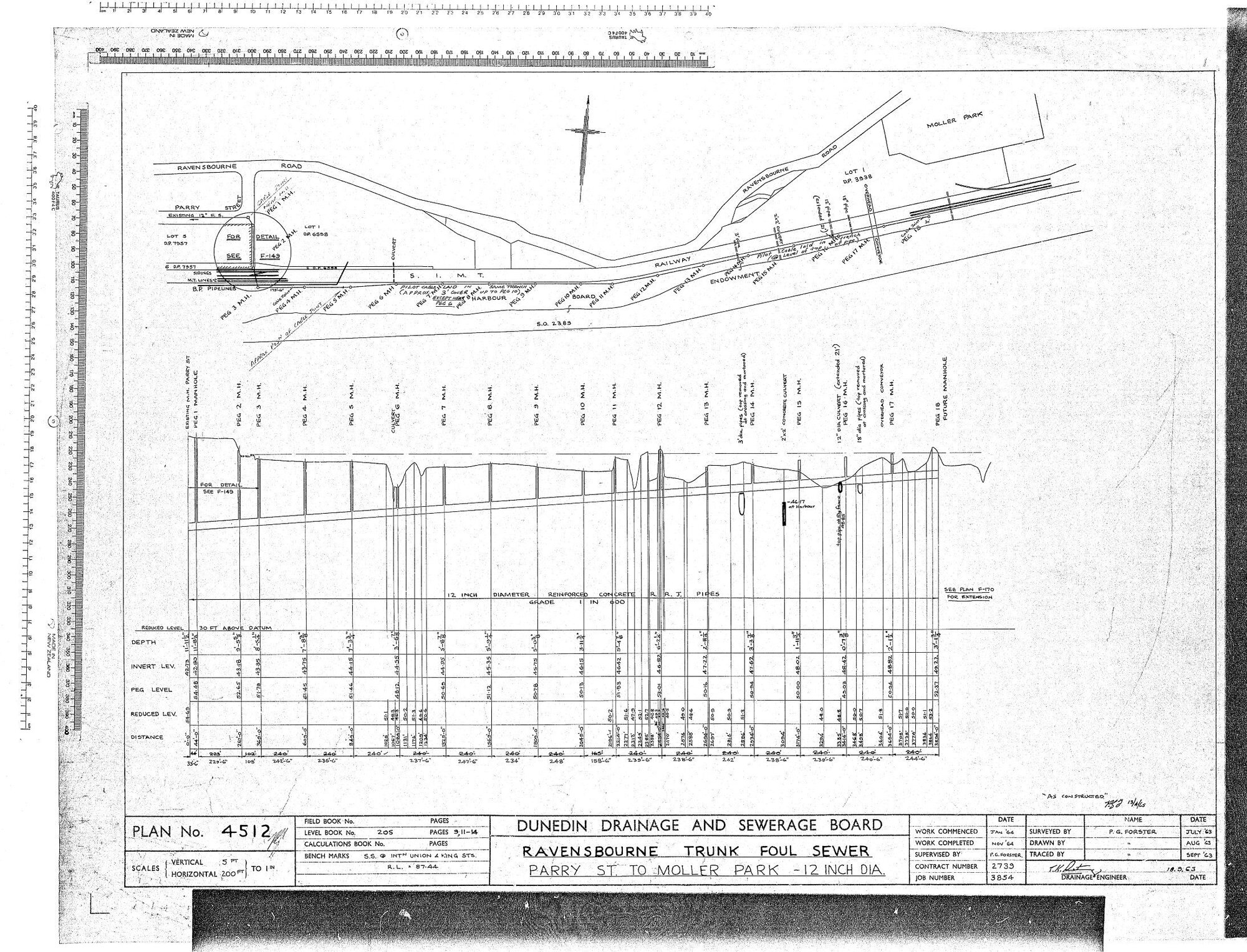 RAVENSBOURNE TRUNK FOUL SEWER - PARRY ST. TO MOLLER PARK - 12 INCH DIA