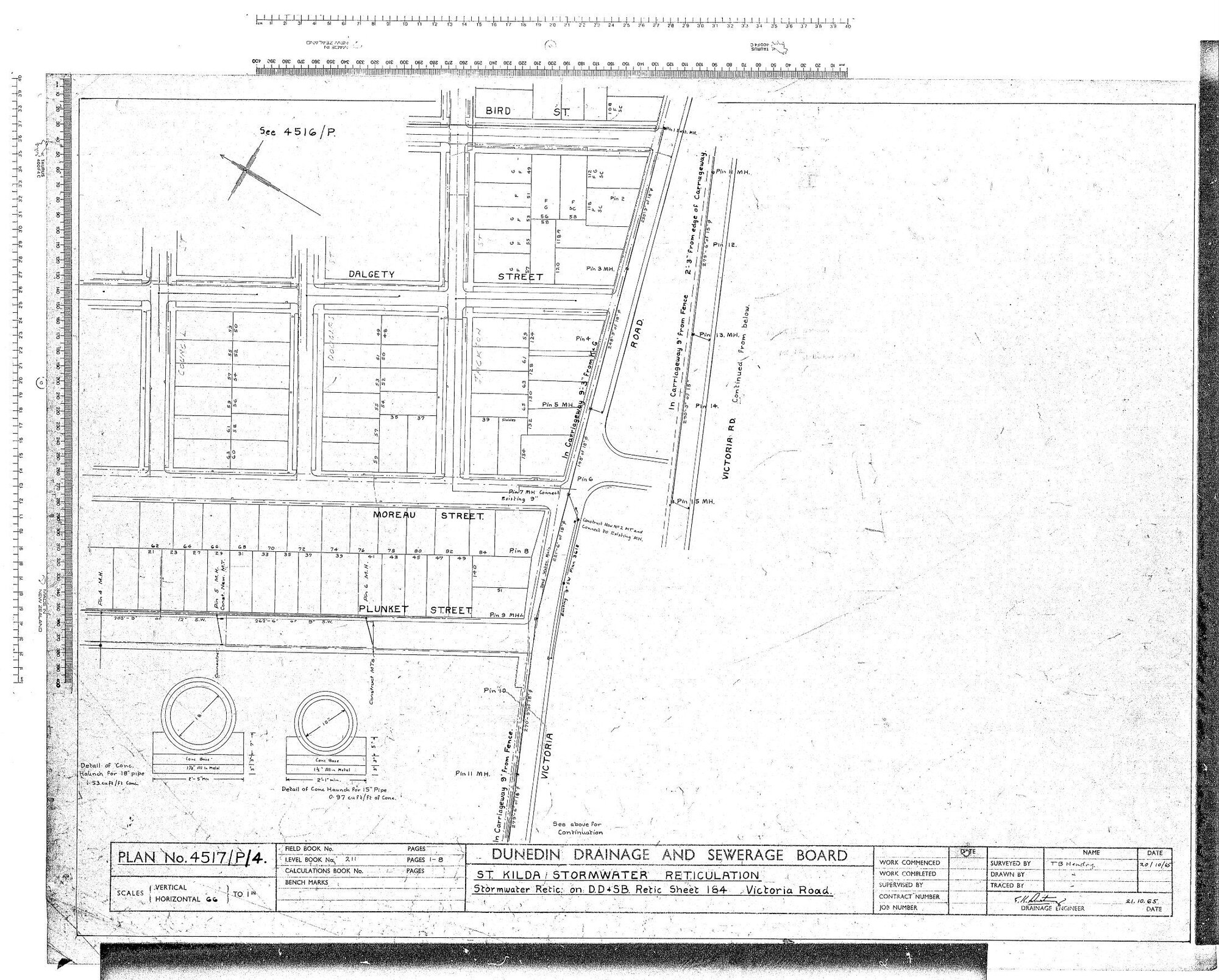 ST KILDA STORMWATER RETICULATION - STORMWATER RETIC ON D.D &amp; SB. RETIC SHEET 184 VICTORIA ROAD