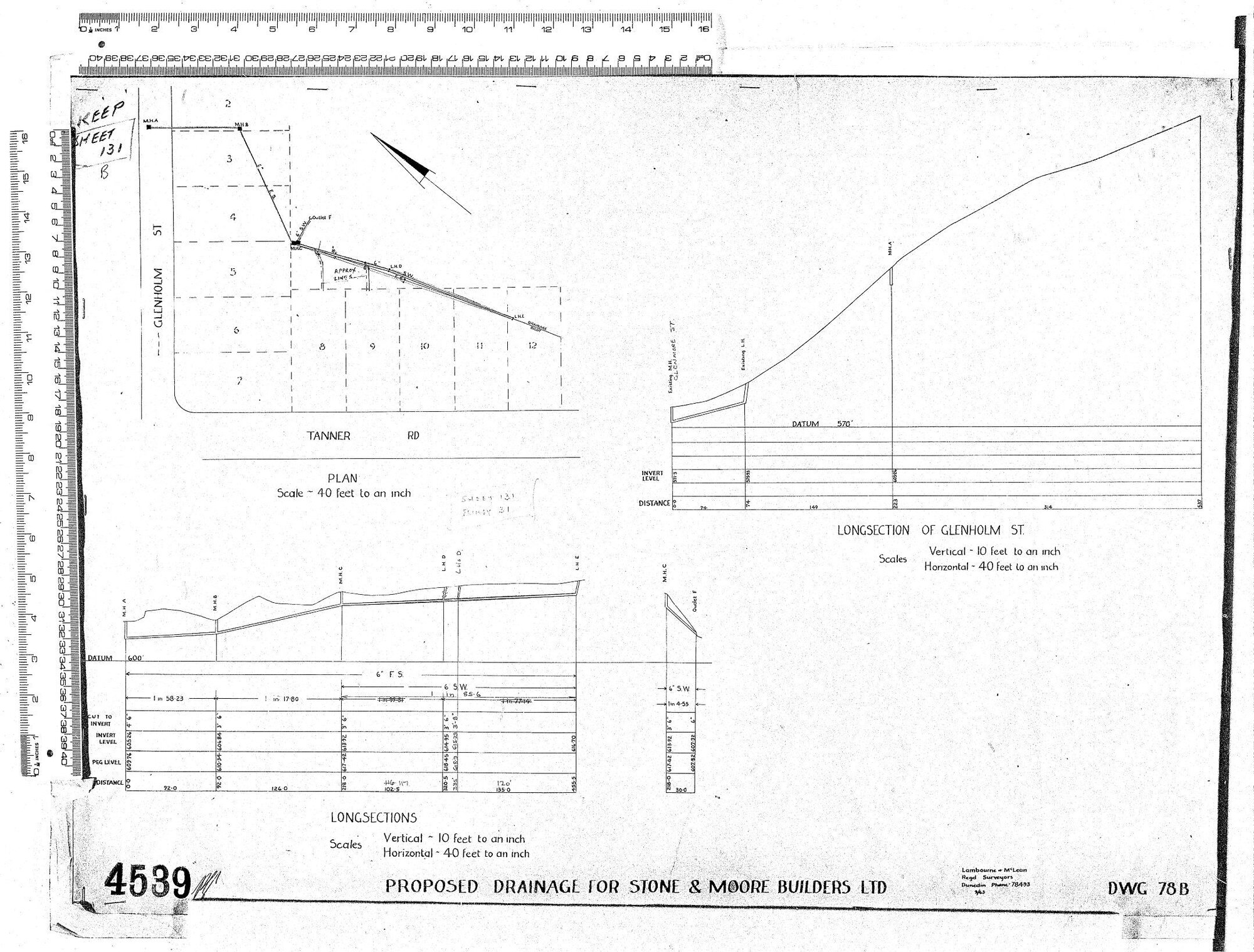 PROPOSED DRAINAGE FOR STONE &amp; MOORE BUILDERS LTD