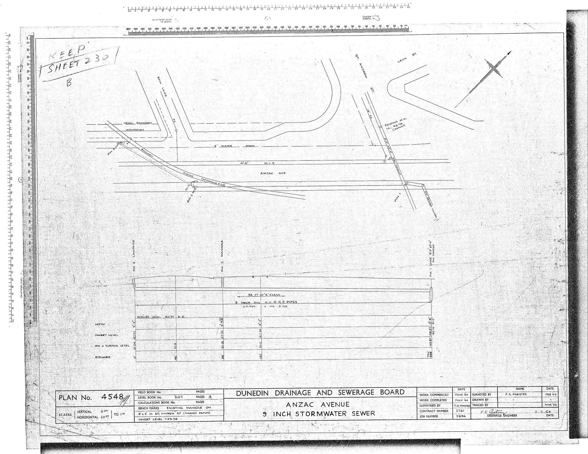 ANZAC AVENUE 9 INCH STORMWATER SEWER