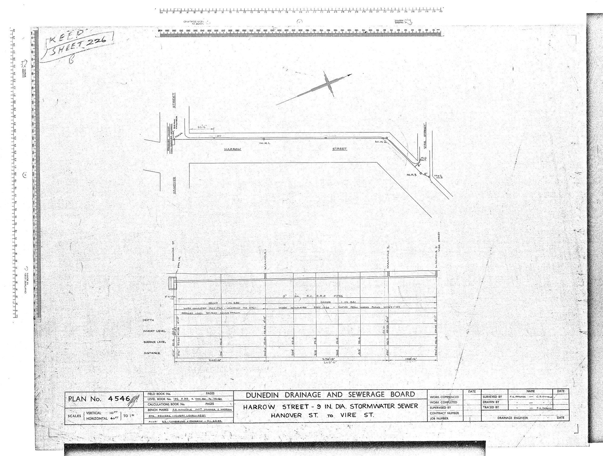 HARROW STREET - 9 IN. DIA. STORMWATER SEWER HANOVER ST. TO VIRE ST.