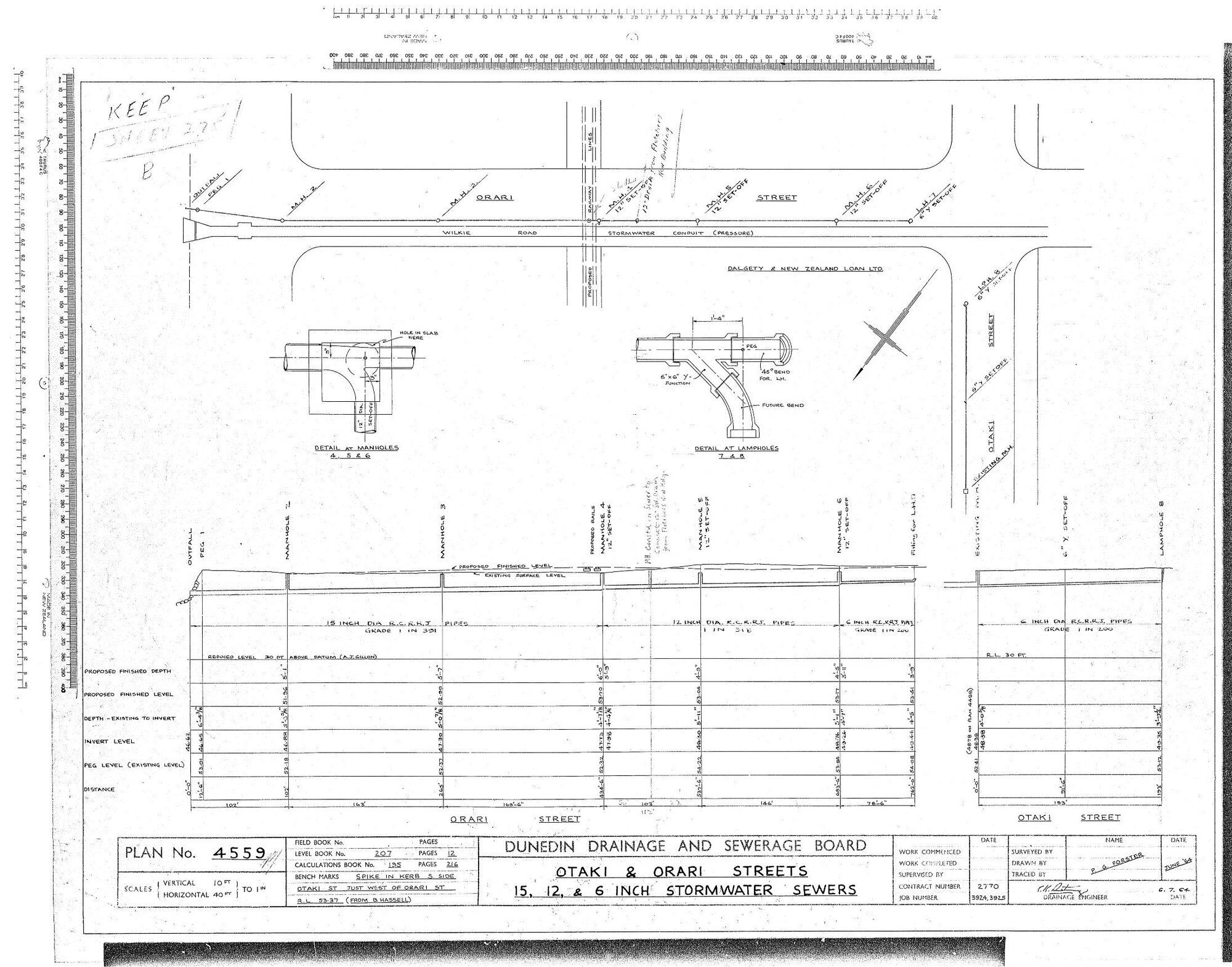 OTAKI &amp; ORARI STREETS 15, 12 &amp; 6 INCH STORMWATER SEWERS