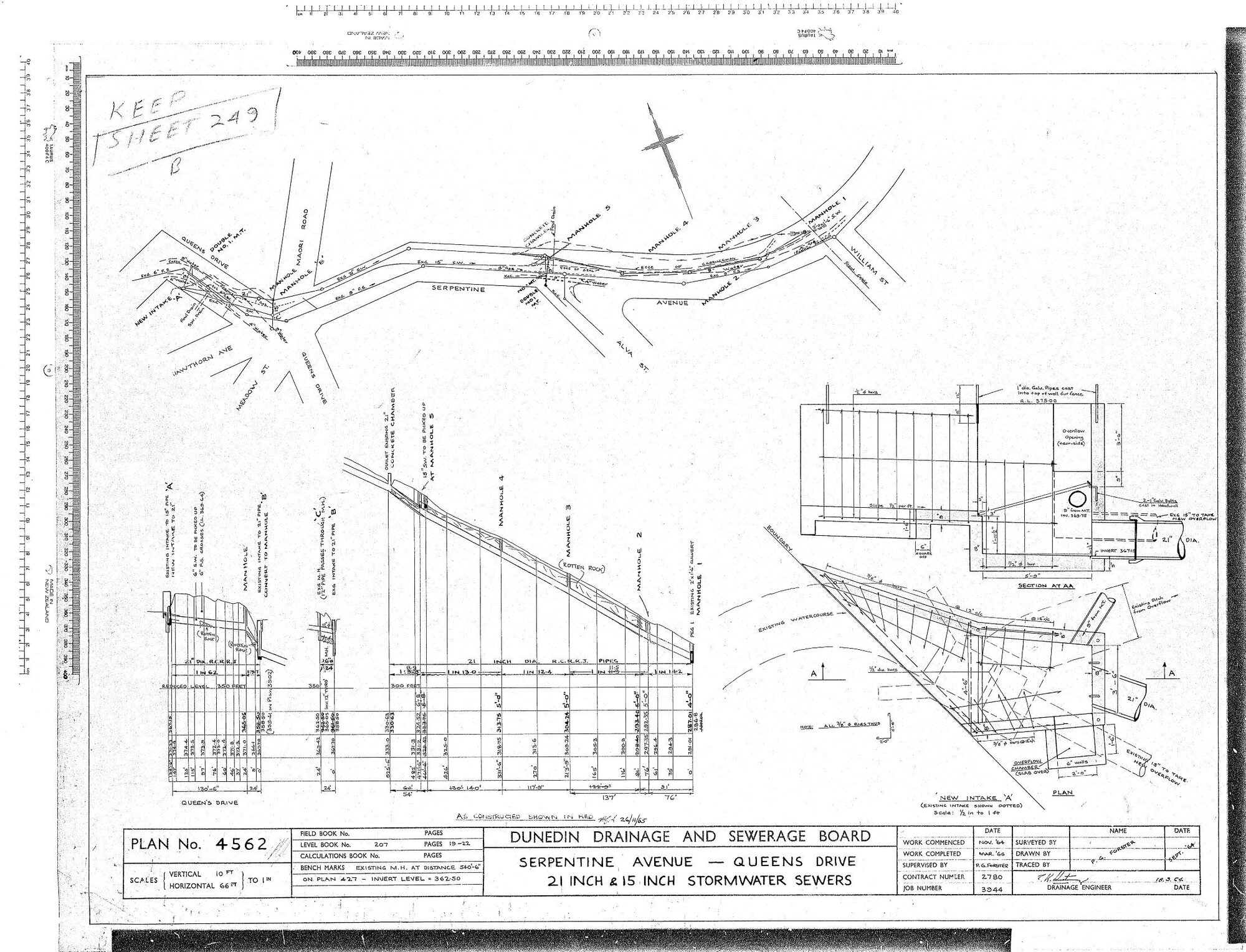 SEPENTINE AVENUE - QUEENS DRIVE 21 INCH &amp; 15 INCH STORMWATER SEWERS