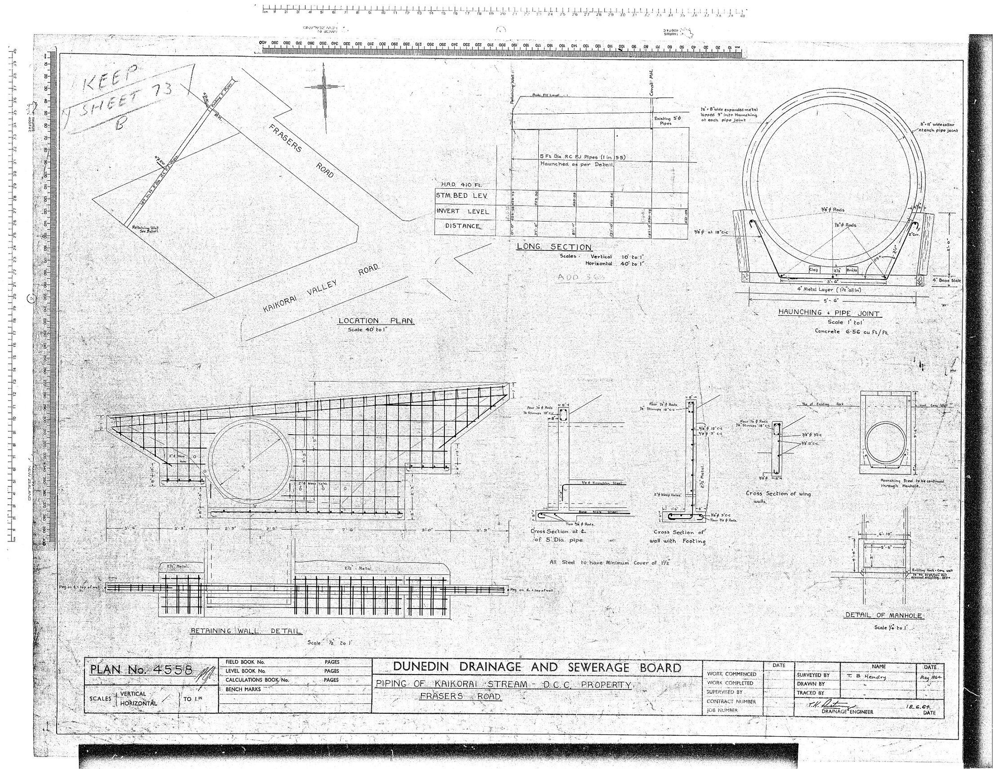 PIPING OF KAIKORAI STREAM - D.C.C. PROPERTY FRASERS ROAD