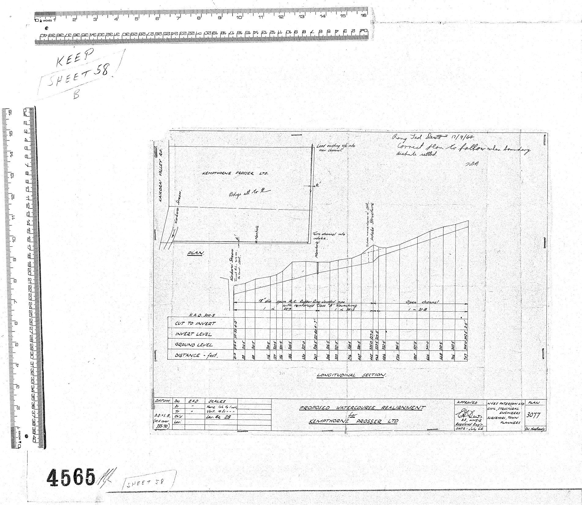 PROPOSED WATERCOURSE REALIGNMENT FOR KEMPTHORNE PROSSER LTD