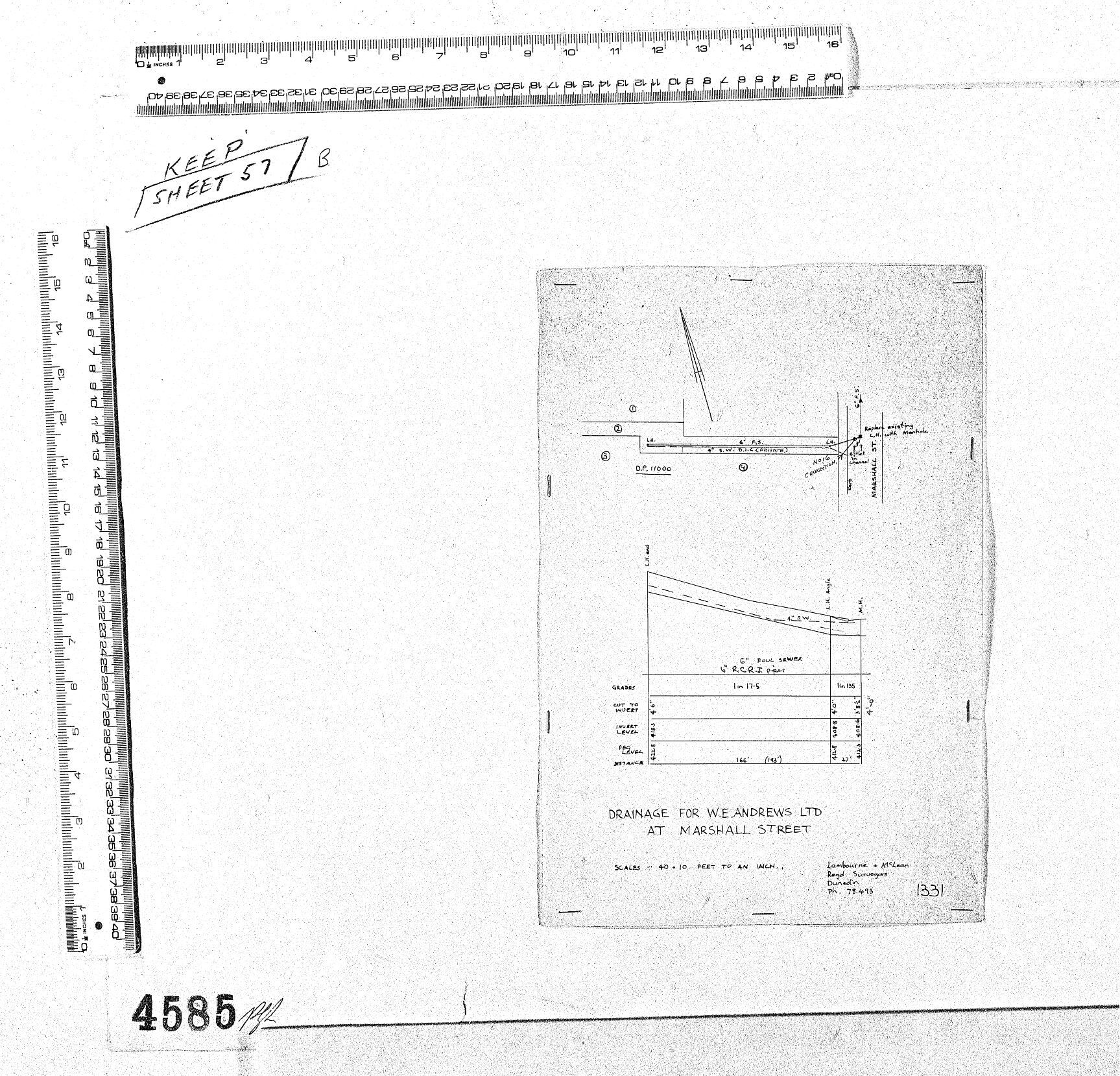 DRAINAGE FOR W.E.ANDREWS LTD AT MARSHALL STREET