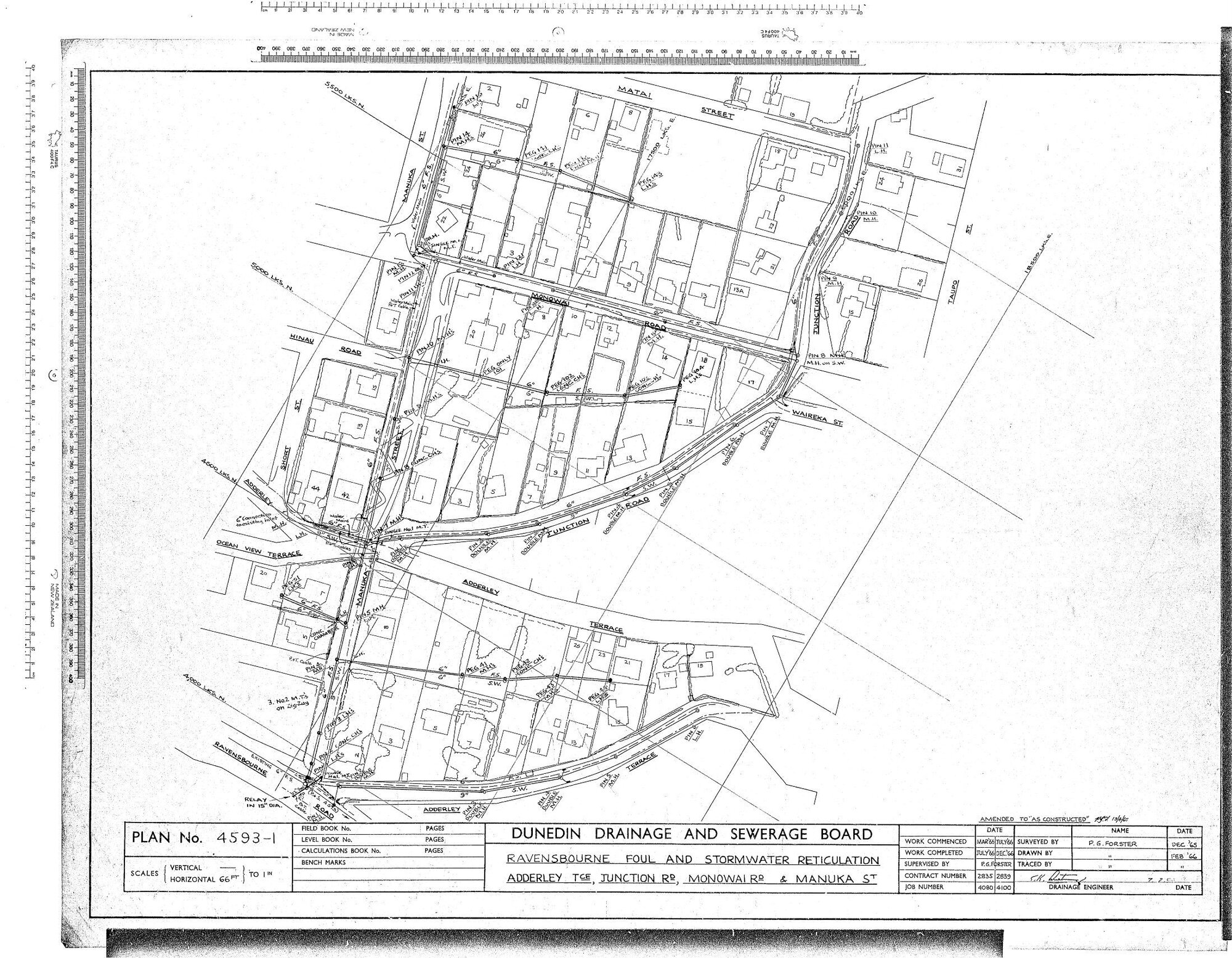 RAVENSBOURNE FOUL &amp; STORMWATER RETICULATION ADDERLEY TERRACE, JUNCTION ROAD, MONOWAI ROAD AND MANUKA STREET