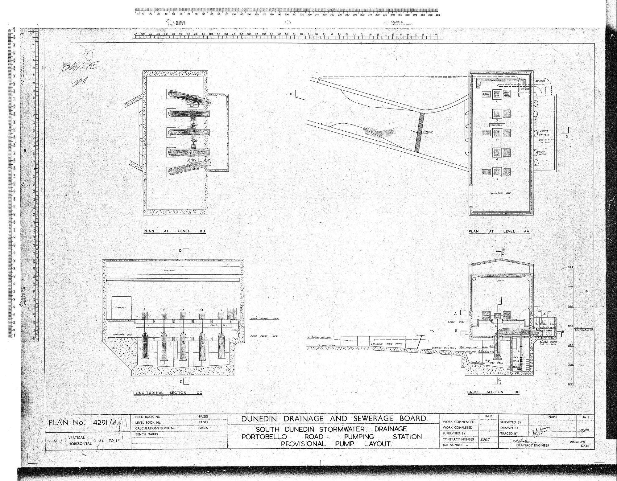 PORTOBELLO ROAD PUMPING STATION - PROVISIONAL PUMP LAYOUT