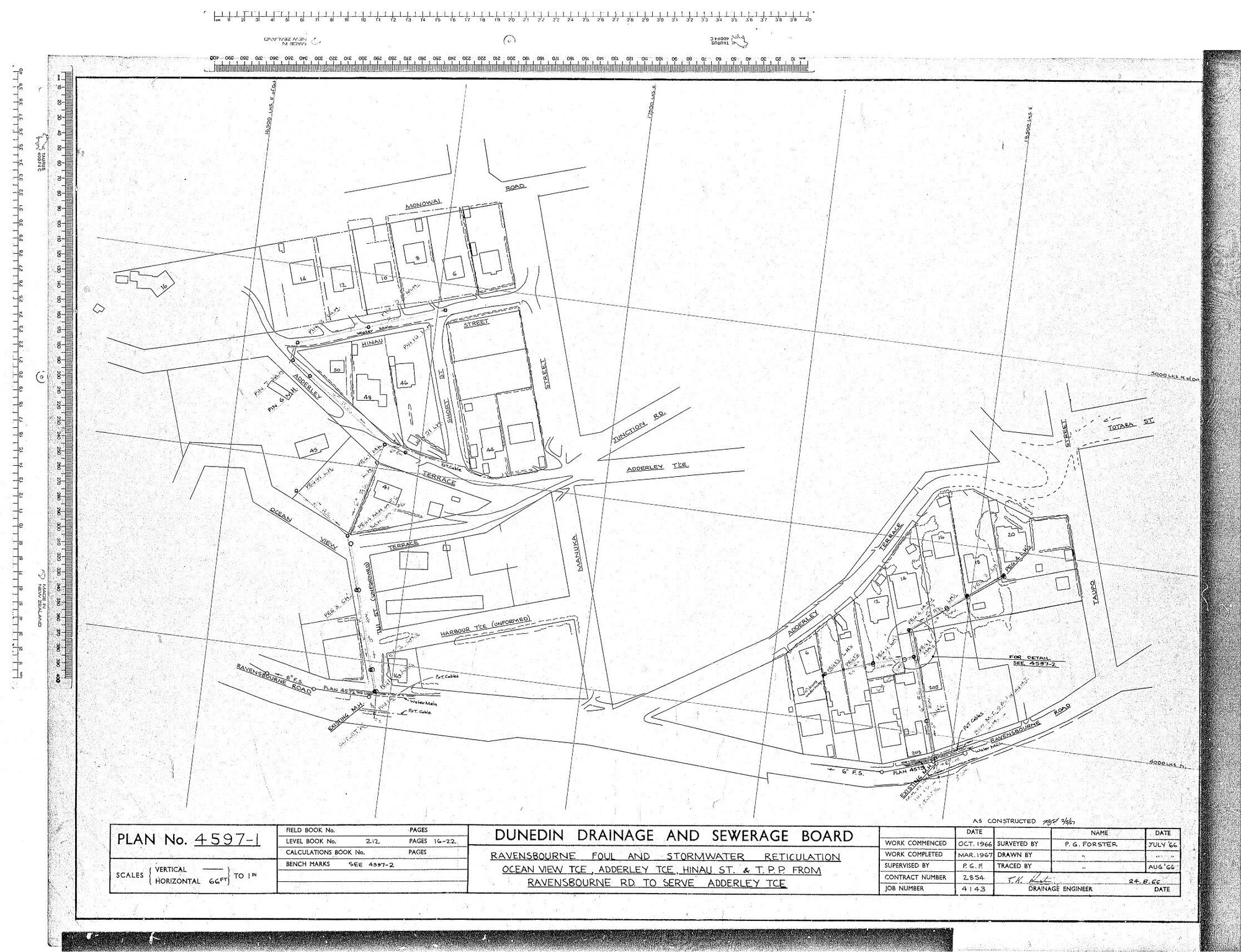 RAVENSBOURNE FOUL &amp; STORMWATER RETICULATION - OCEAN VIEW TERRACE, ADDERLEY TERRACE, HINAU STREET &amp; T.P.P. FROM RAVENSBOURNE RD TO SERVE ADDERLEY TERRACE