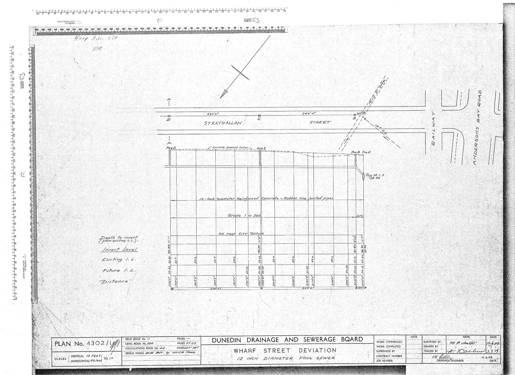 WHARF STREET DEVIATION 12 INCH DIAMETER FOUL SEWER