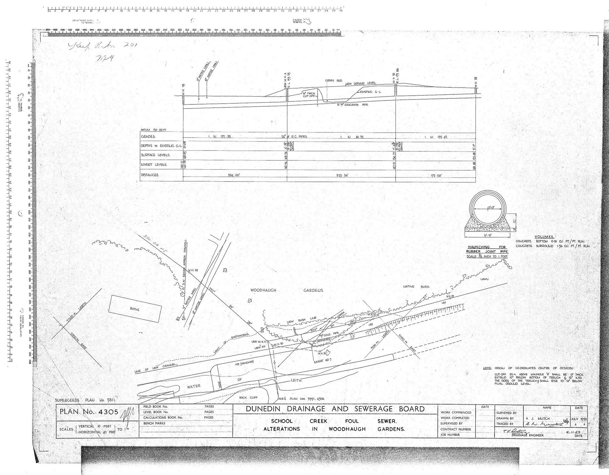 SCHOOL CREEK FOUL SEWER ALTERATIONS IN WOODHAUGH GARDENS