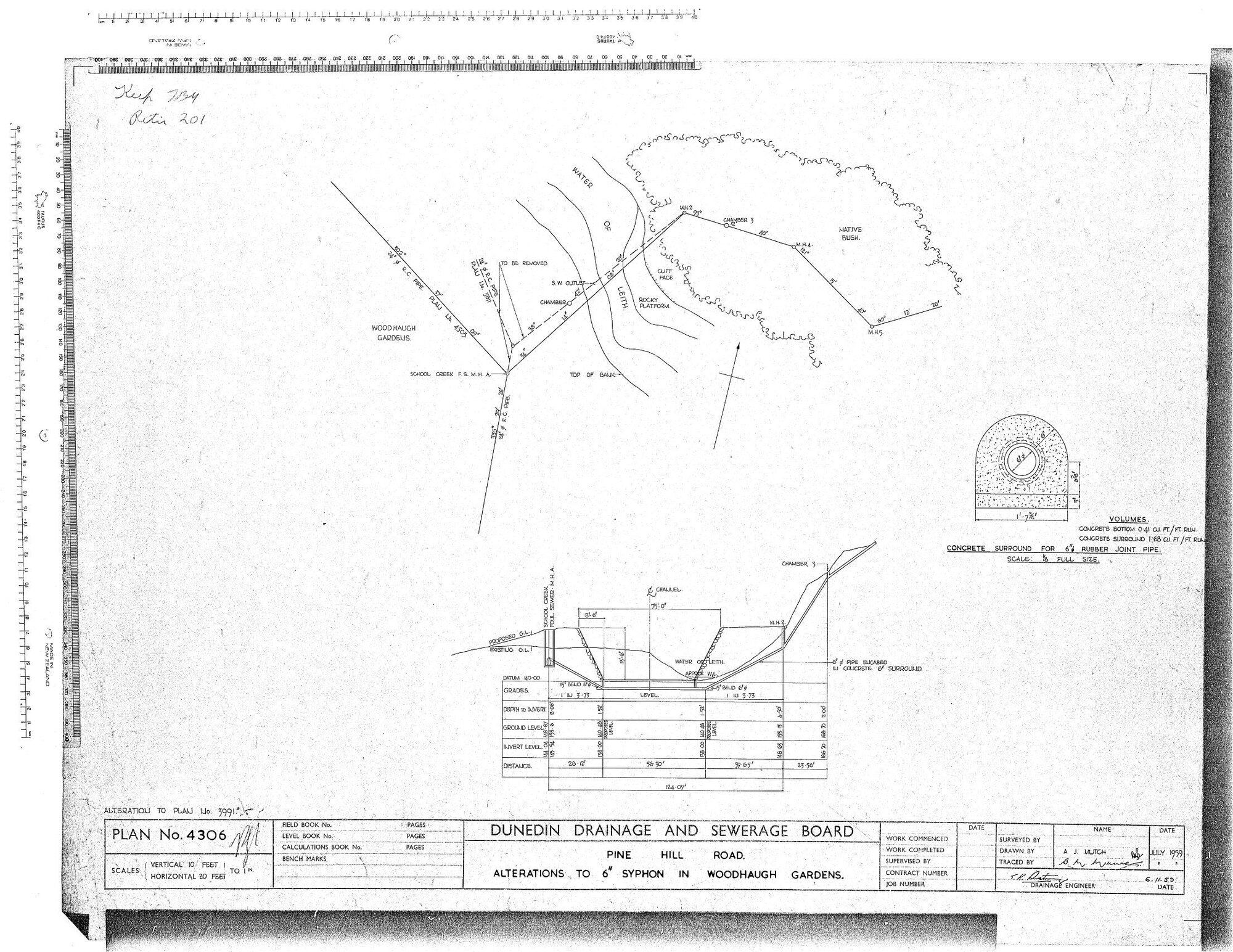 PINE HILL ROAD ALTERATIONS TO 6" SYPHON IN WOODHAUGH GARDENS
