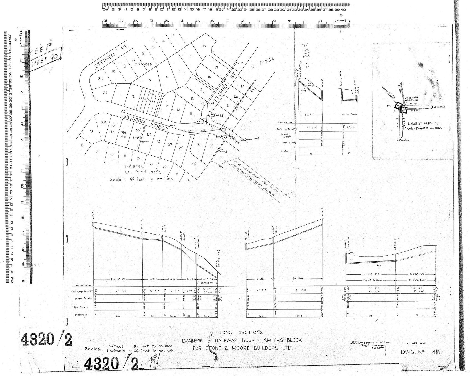 DRAINAGE - HALFWAY BUSH - SMITHS BLOCK FOR STONE &amp; MOORE BUILDERS LTD