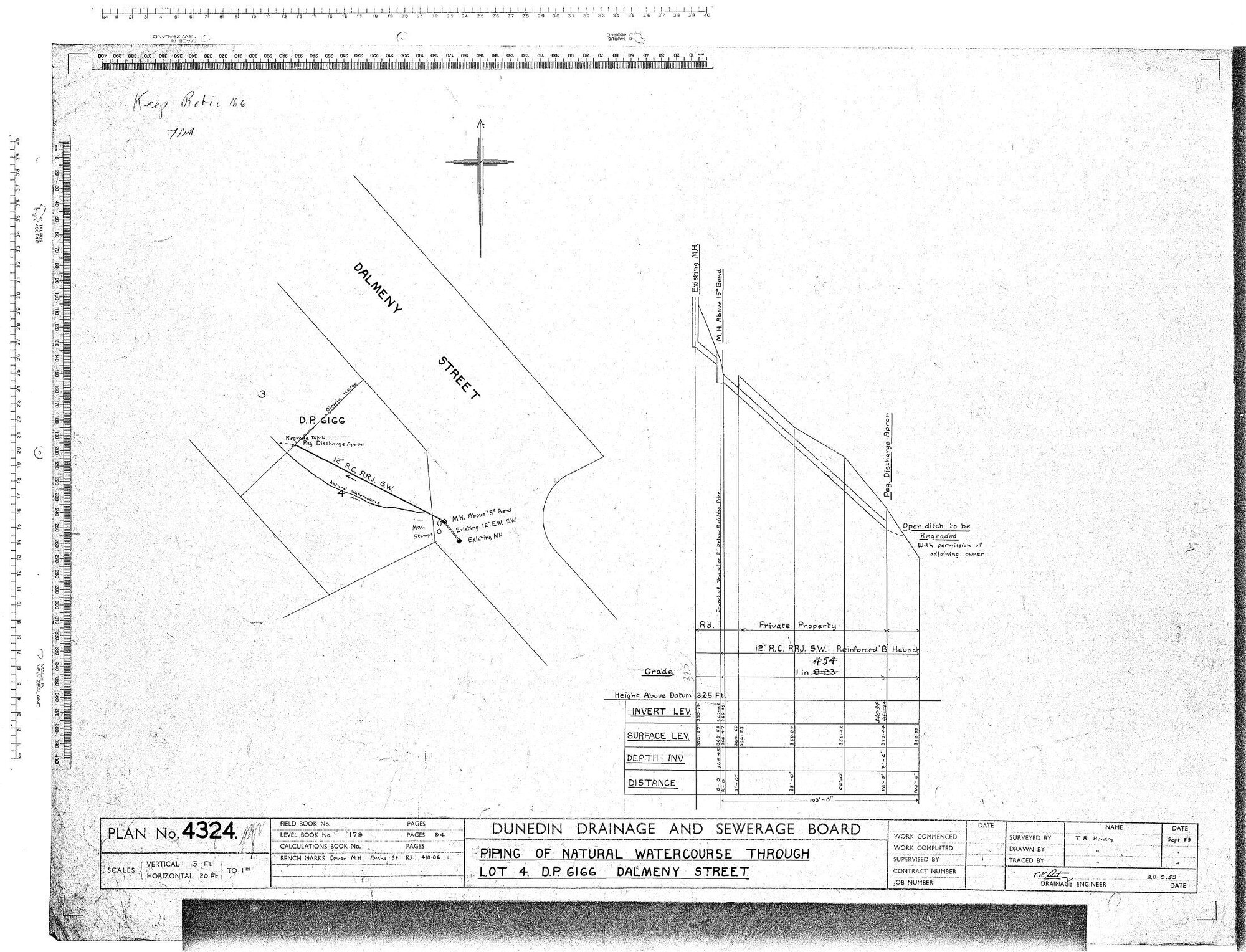 PIPING OF NATURAL WATERCOURSE THROUGH LOT 4 D.P. 6166 DALMENY STREET