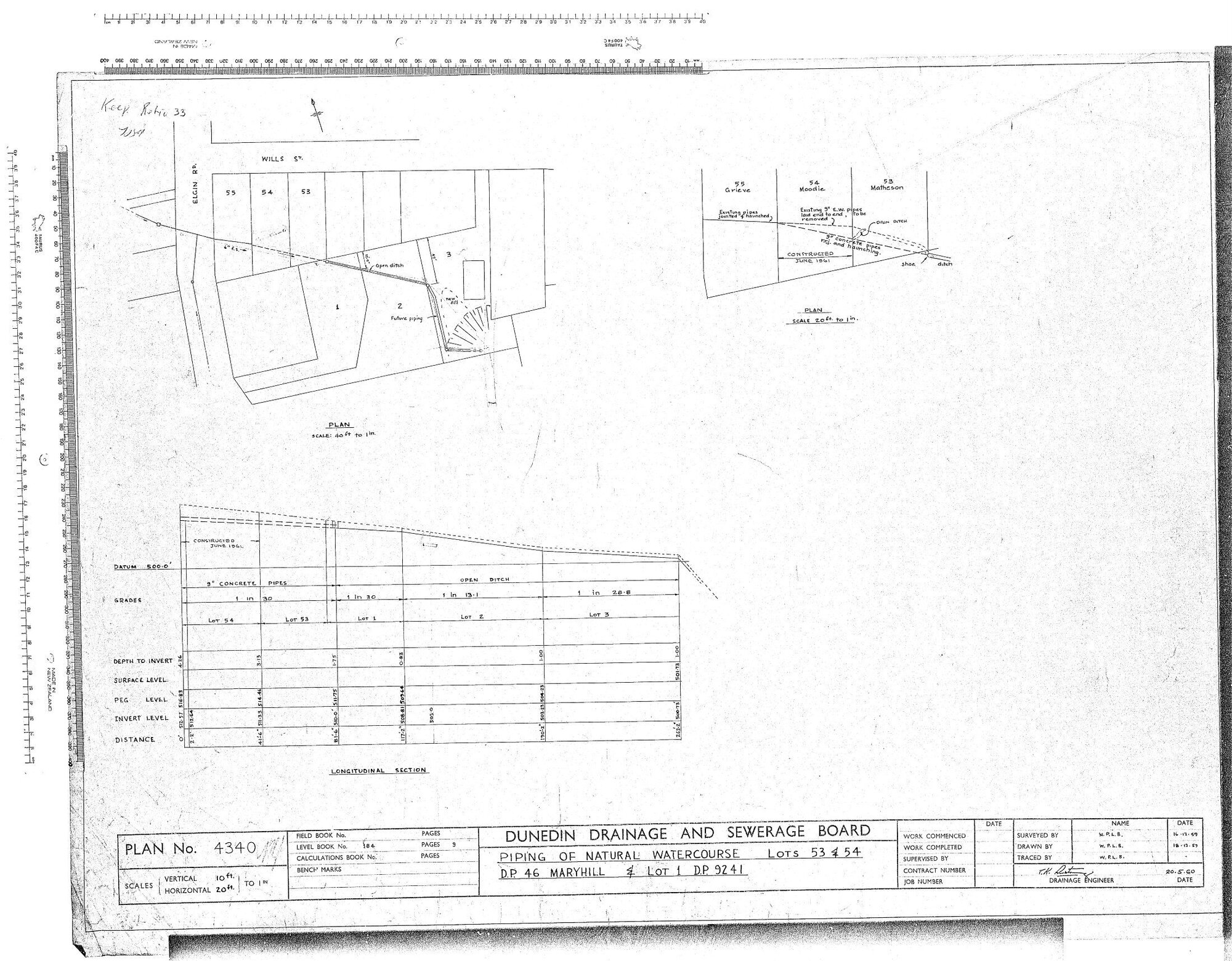 PIPING OF NATURAL WATERCOUSE LOT 53 &amp; 54 D.P. 46 MARYHILL &amp; LOT 1 D.P 9241