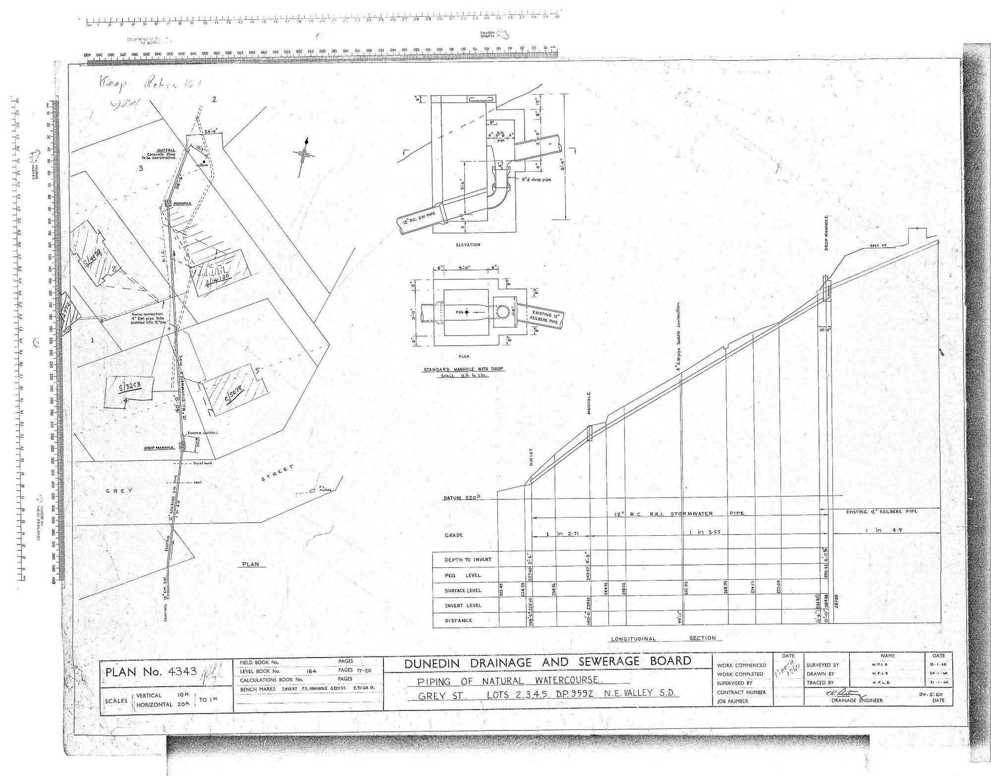 PIPINGOF NATURAL WATERCOURSE GREY ST LOTS 2,3,4,5 D.P. 9592 N.E VALLEY ROAD