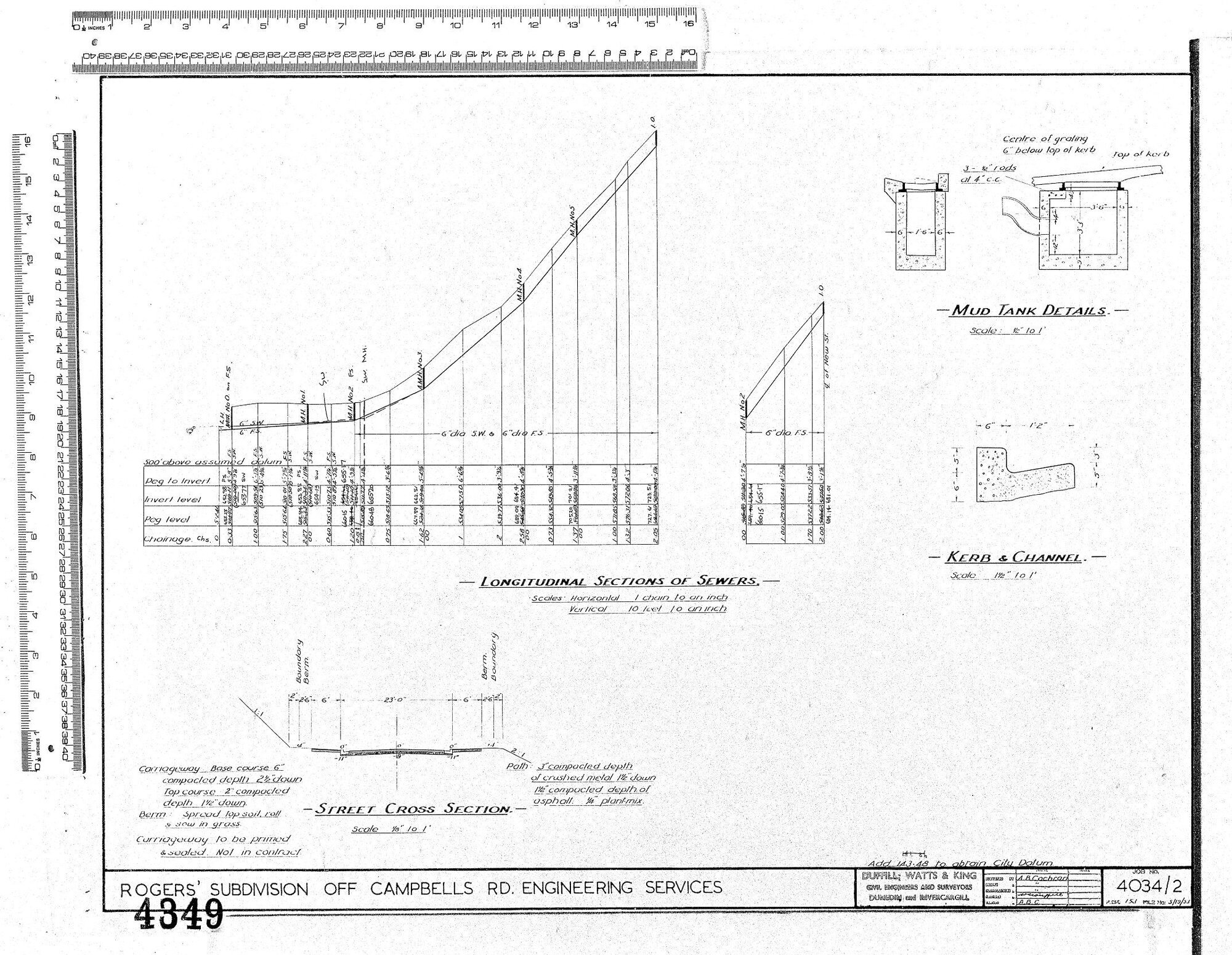 ROGERS SUBDIVISION OFF CAMPBELLS RD ENGINEERING SERVICES