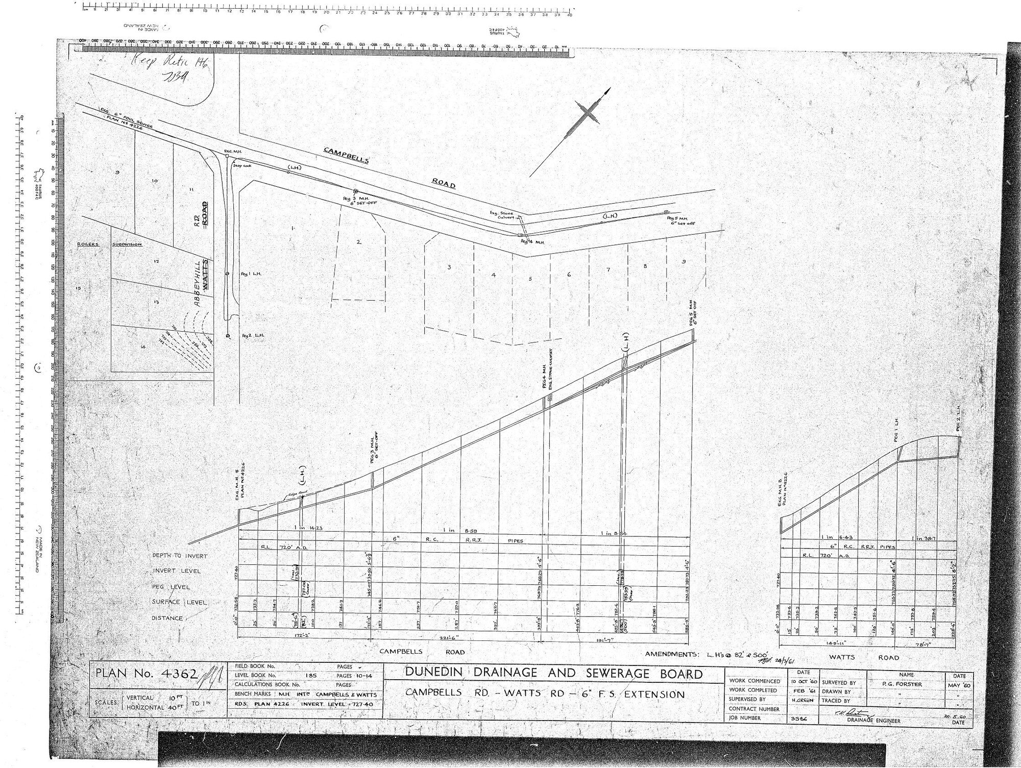 CAMPBELLS RD - WATTS RD - 6" F.S. EXTENSION