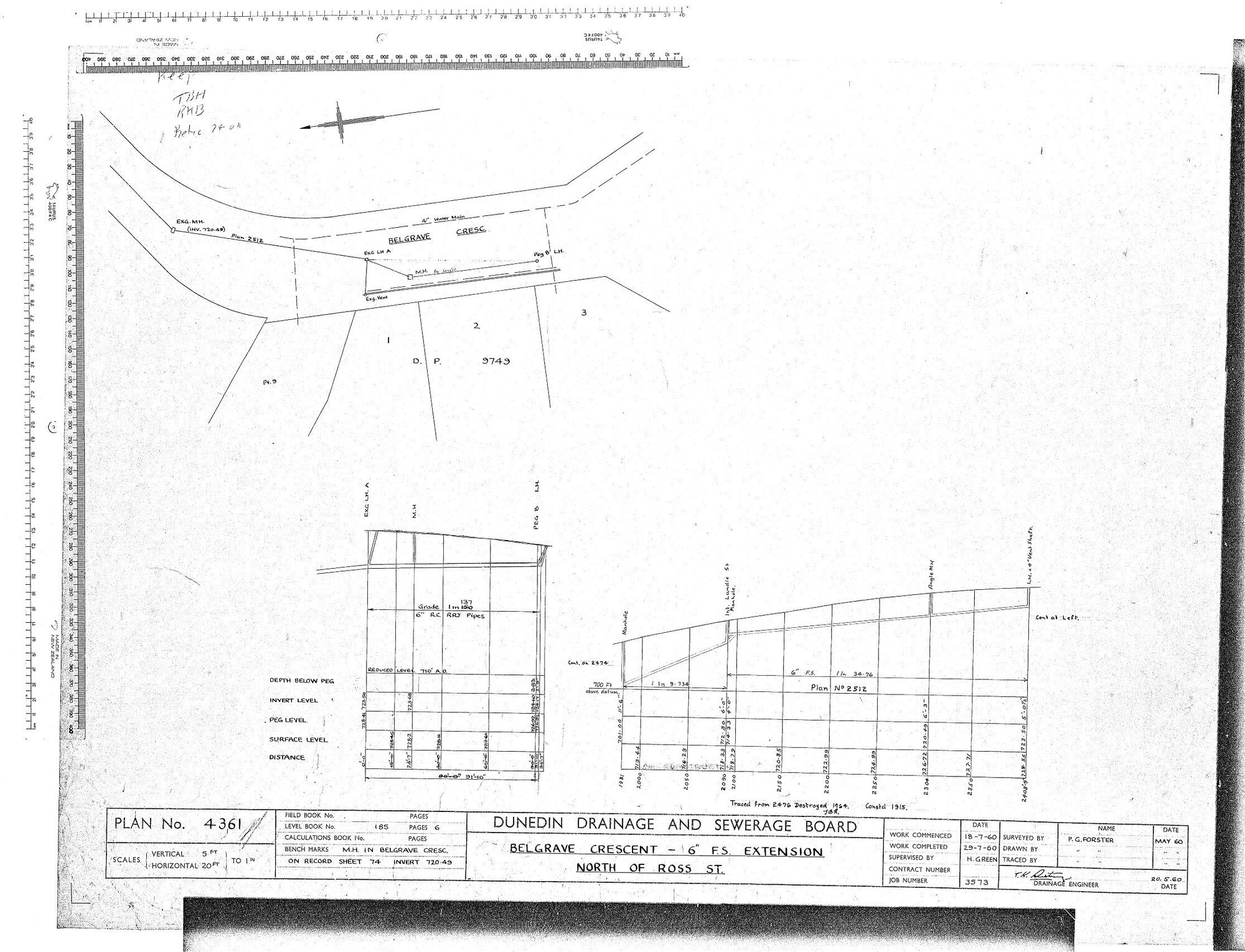 BELGRAVE CRESCENT - 6" F.S. EXTENSION NORTH OF ROSS ST