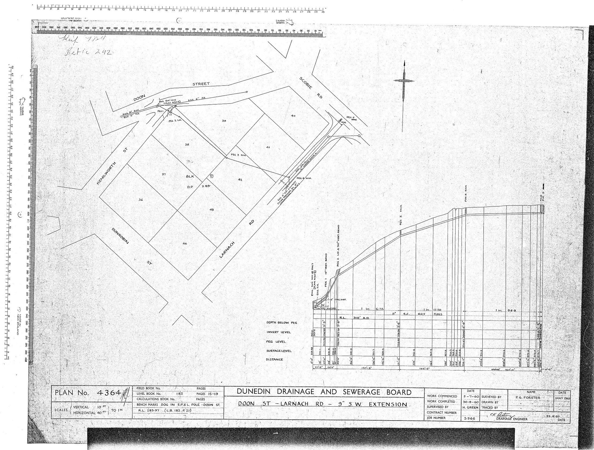 DOON ST - LARNACH RD - 9" S.W. EXTENSION