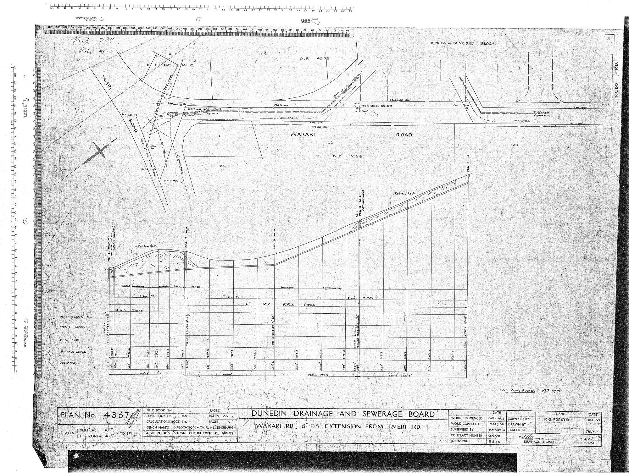 WAIKARI RD - 6" F.S. EXTENSION FROM TAIERI RD