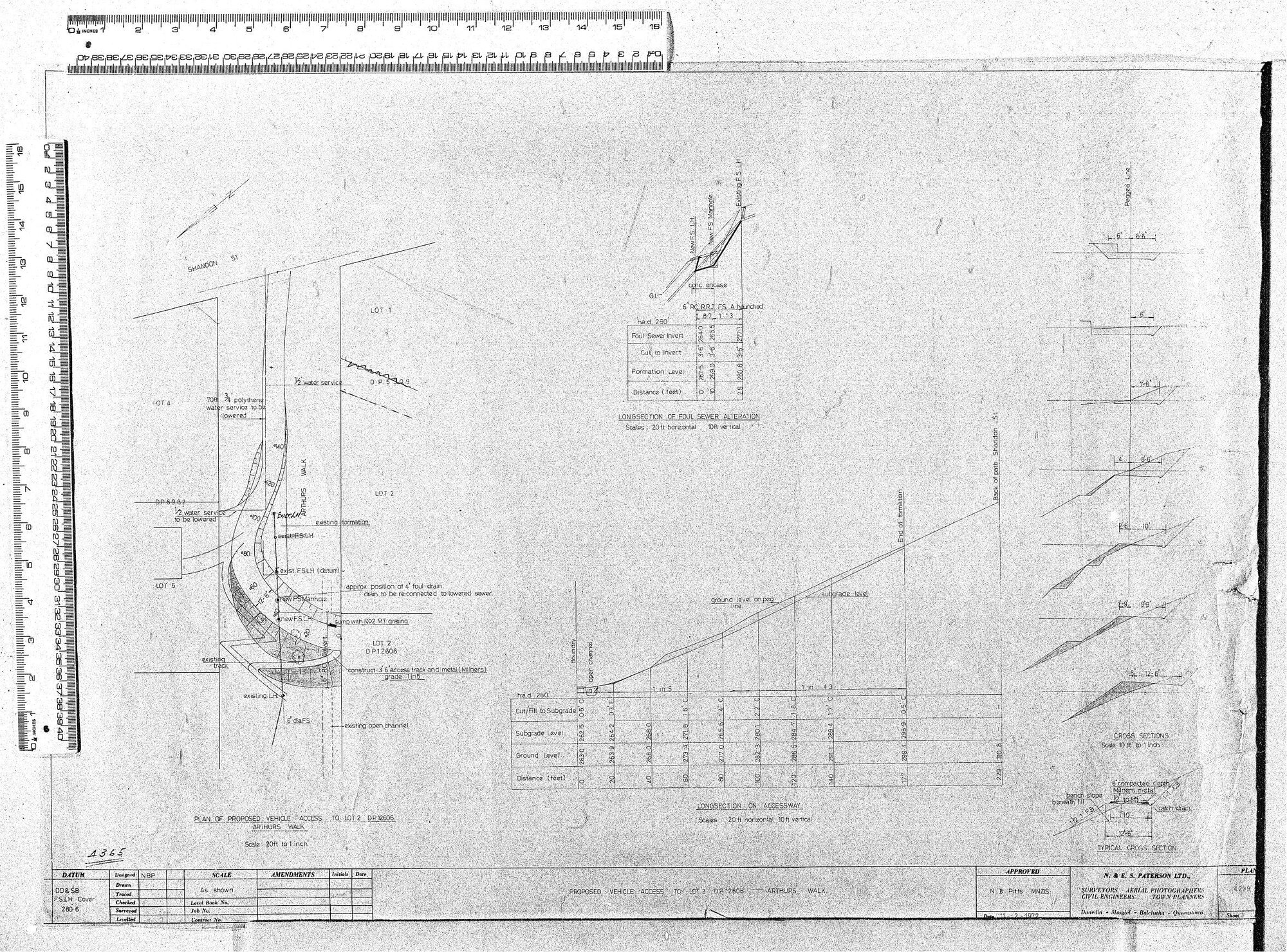 PROPOSED VEHICLE ACCESS TO LOT 2 DO12605 - ARTHURS WALK