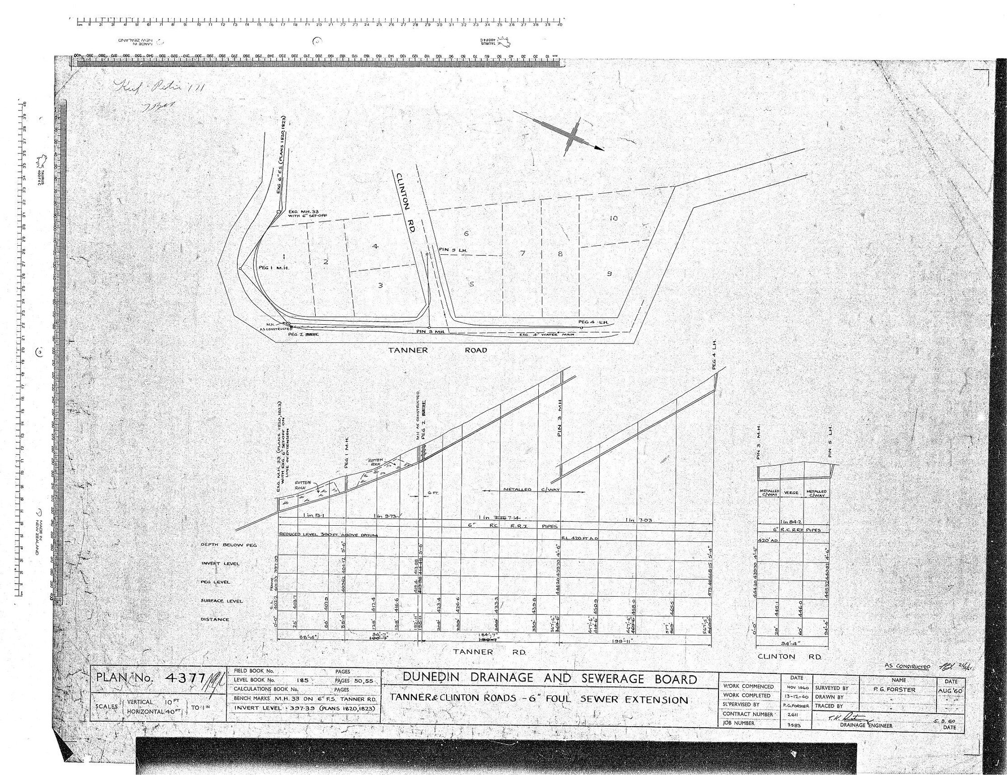 TANNER &amp; CLINTON ROADS - 6" FOULD SEWER EXTENSION