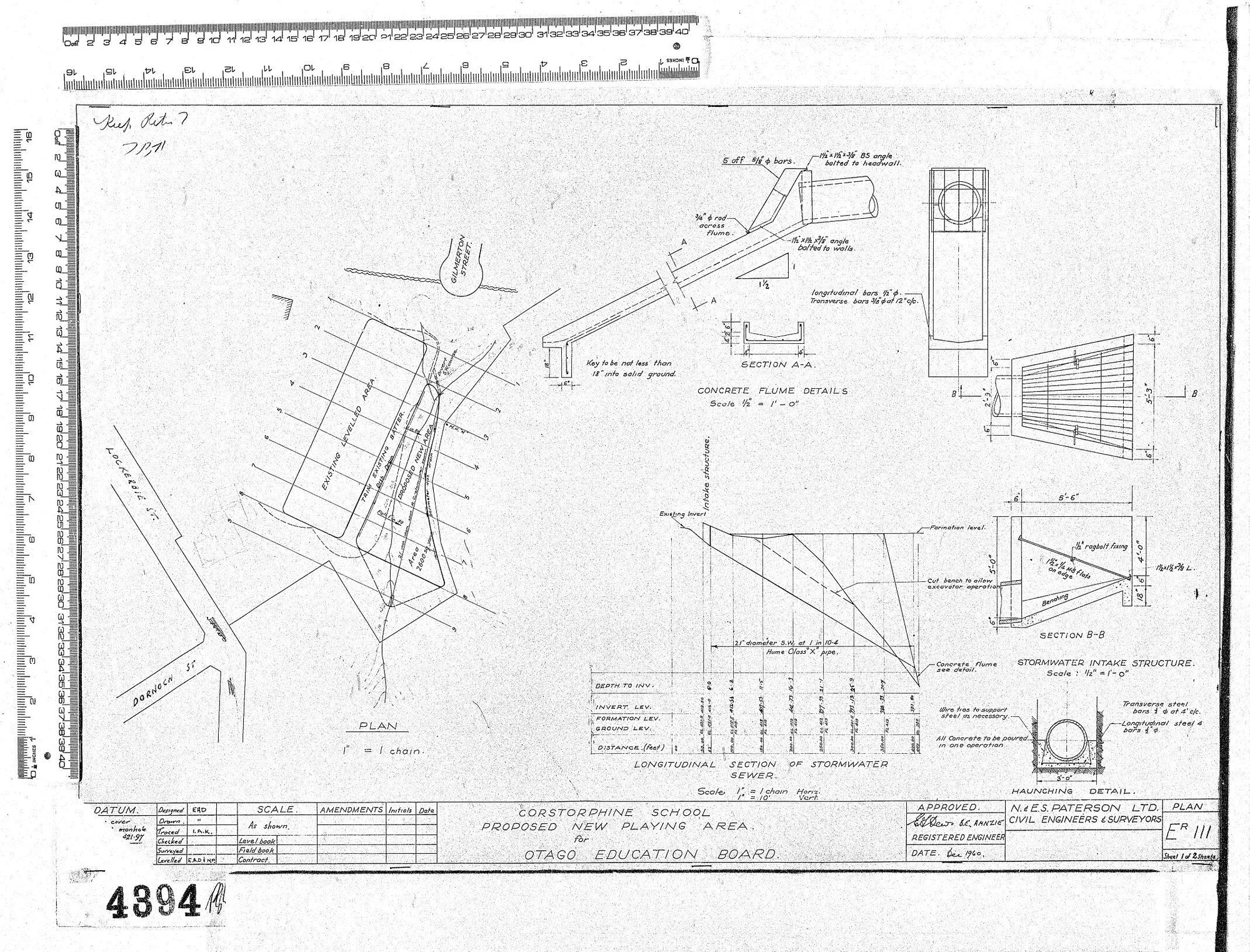 CORSTORPHINE SCHOOL PROPOSED NEW PLAYING AREA FOR OTAGO EDUCATION BOARD