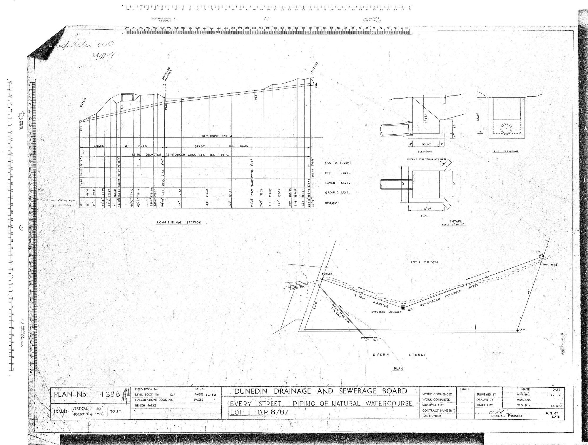 EVERY STREET PIPING OF NATURAL WATERCOURSE LOT 1 D.P. 8787