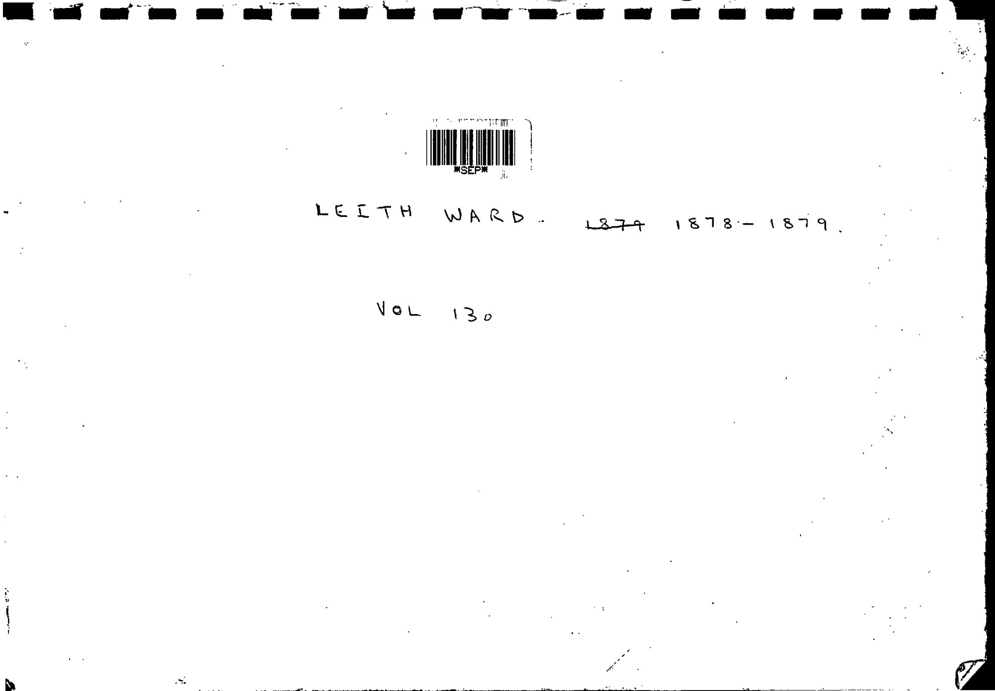 Valuation Department City Valuer's Fieldbook - Leith Ward