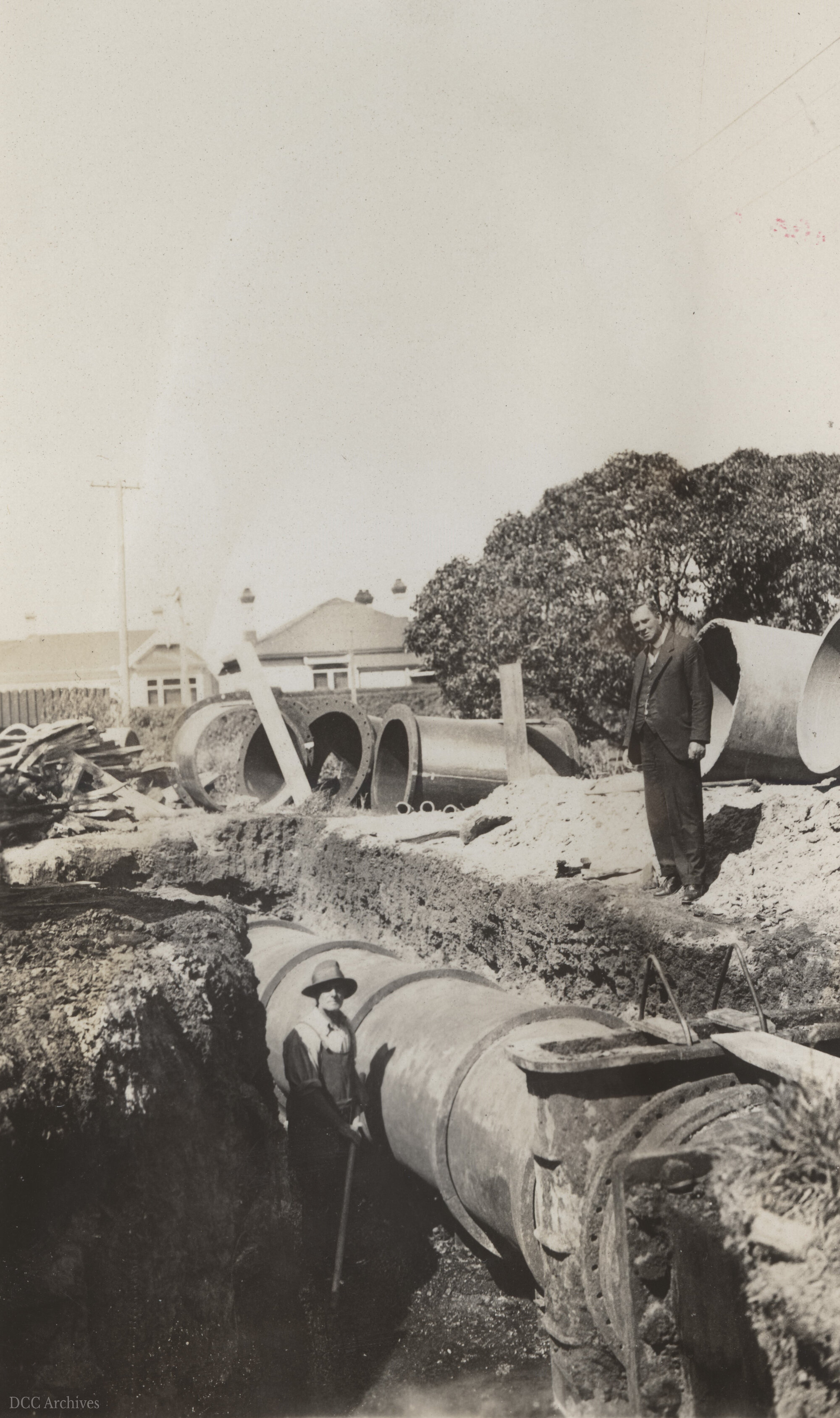 Laying of Drains at Musselburgh Pumping Station