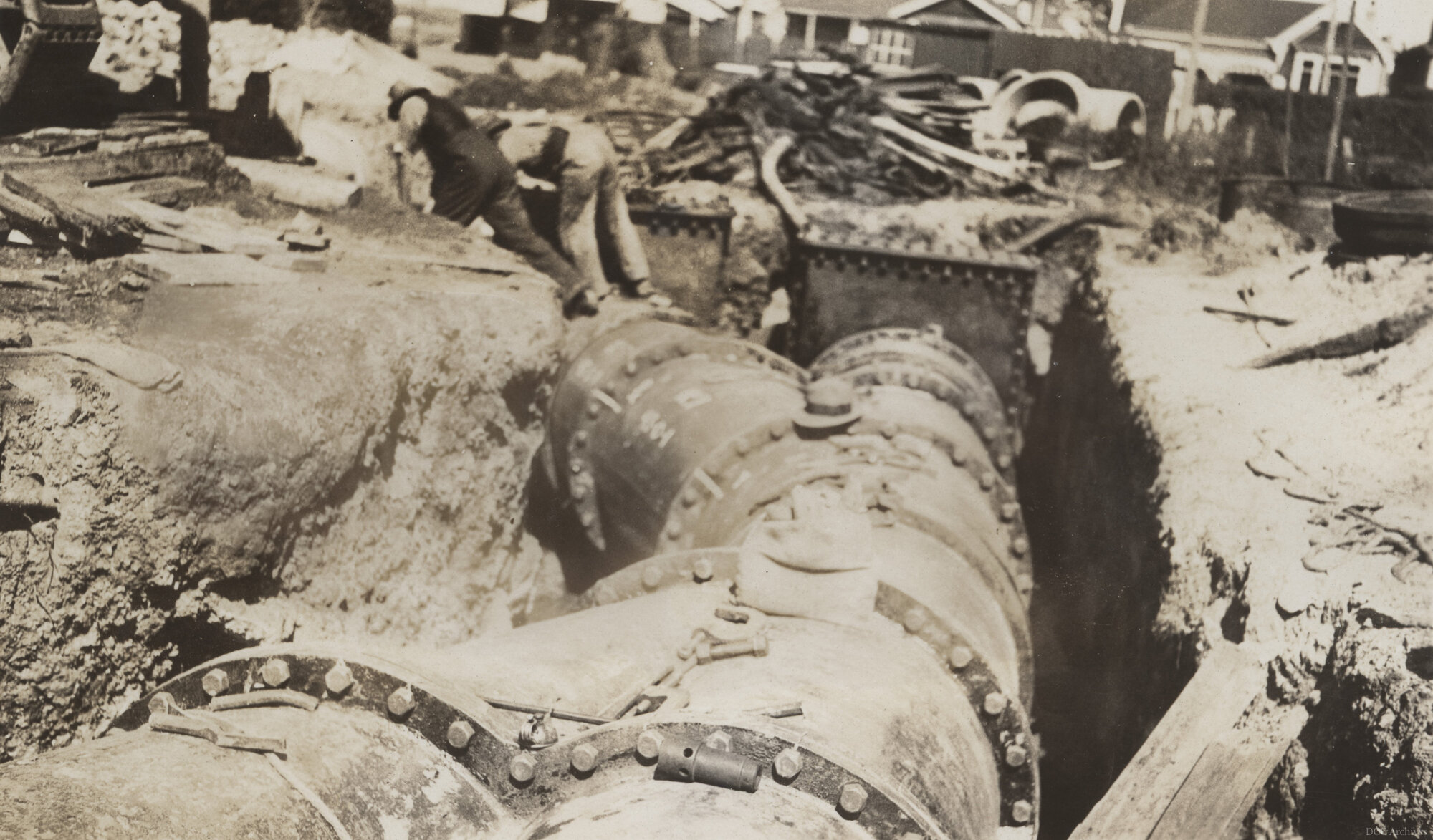 Laying of Drains at Musselburgh Pumping Station