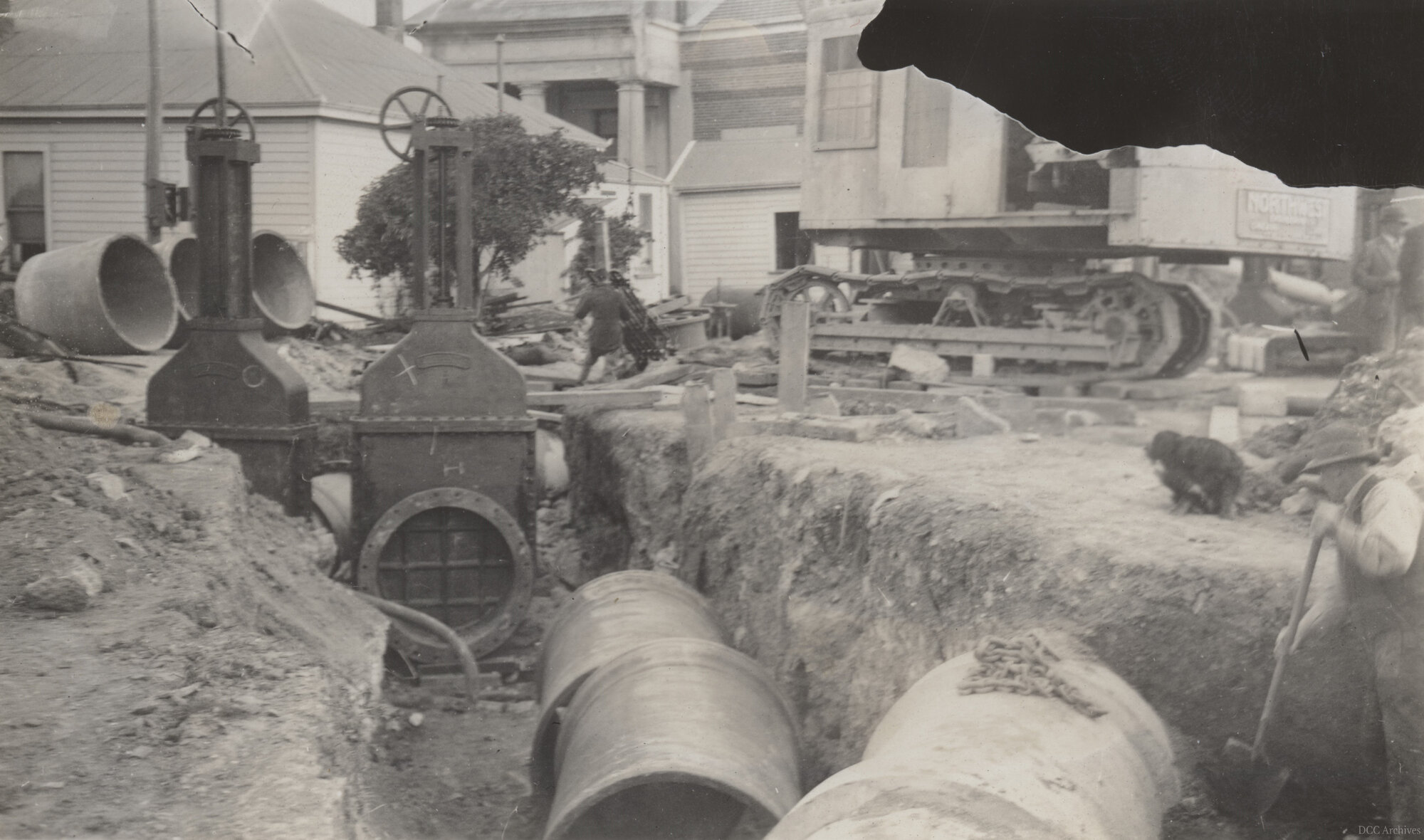 Laying of Drains at Musselburgh Pumping Station