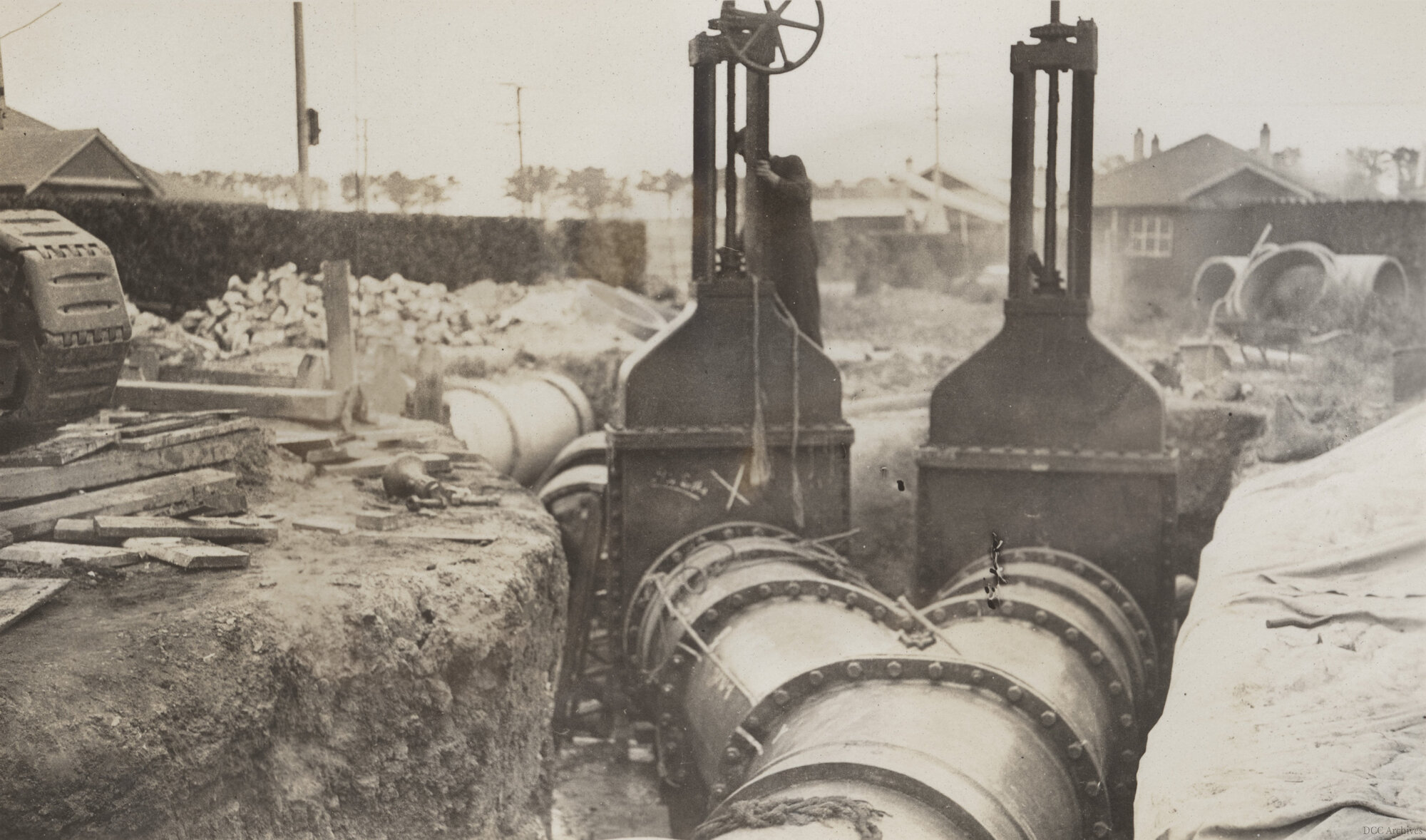Laying of Drains at Musselburgh Pumping Station