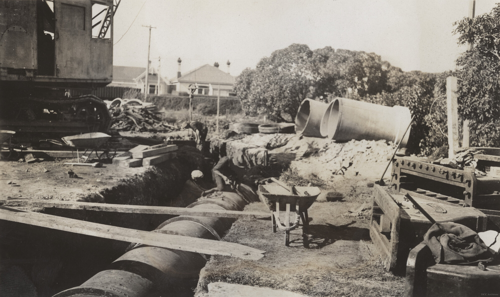 Laying of Drains at Musselburgh Pumping Station