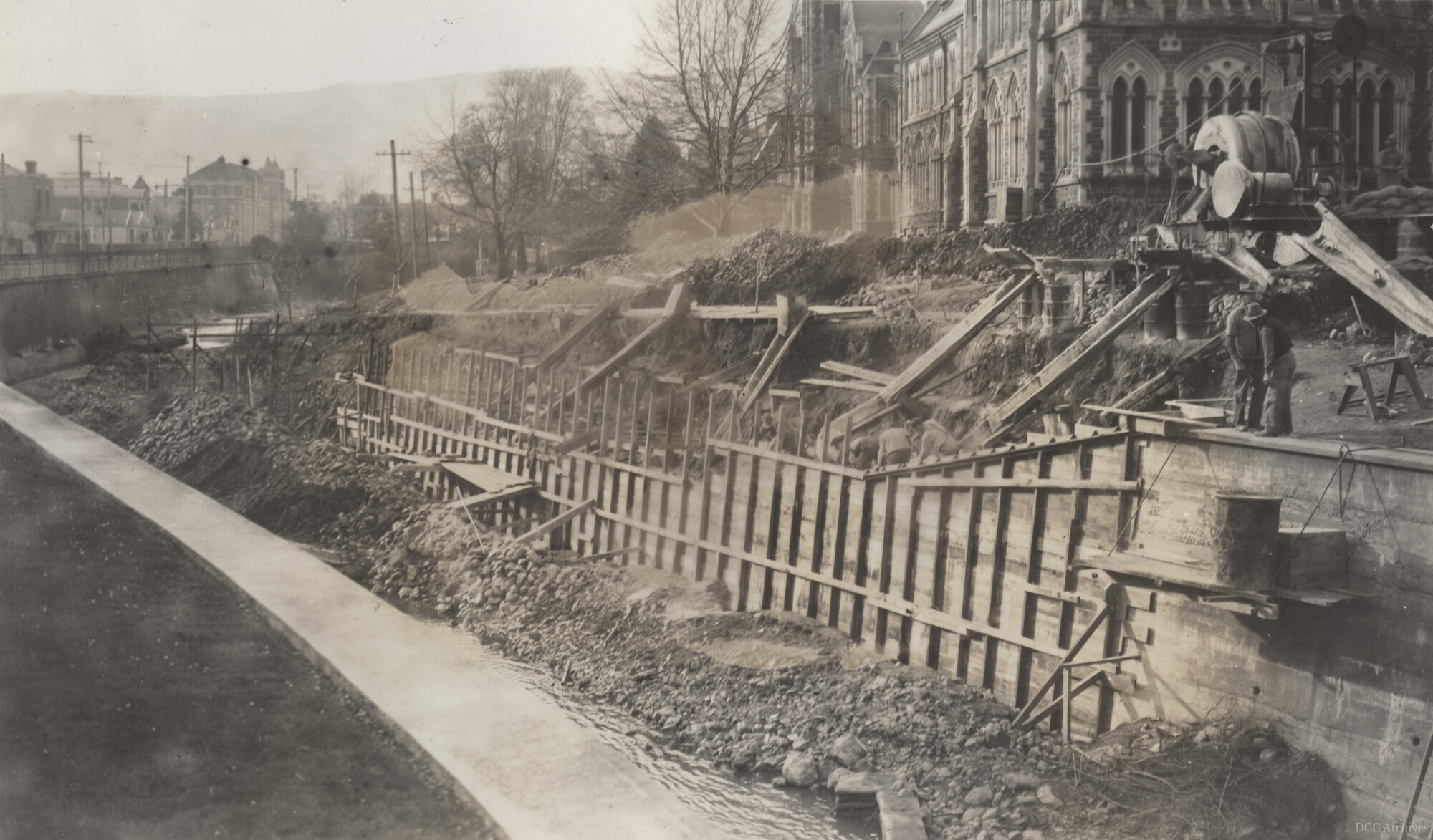 Walling on Left Bank of Leith River